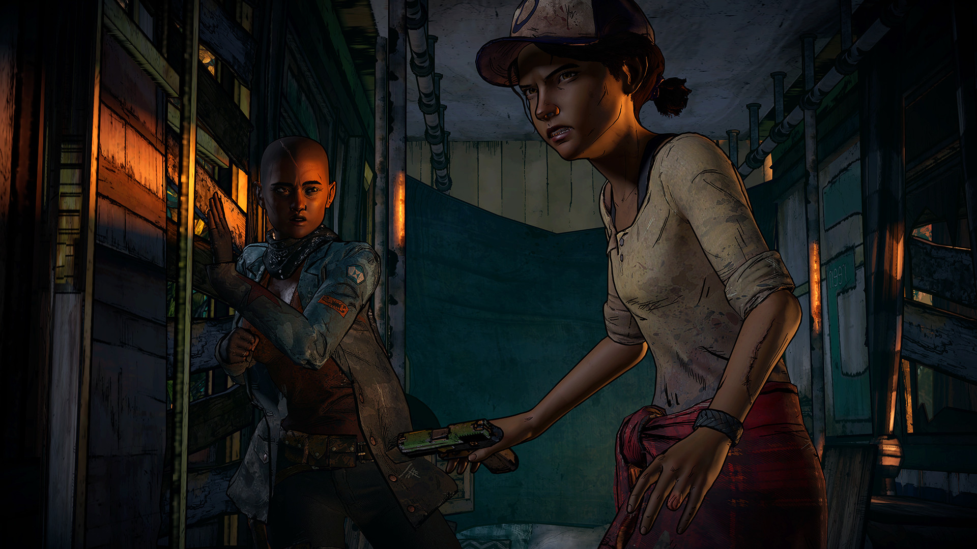 Clementine and Aj from The Walking Dead HD Wallpaper