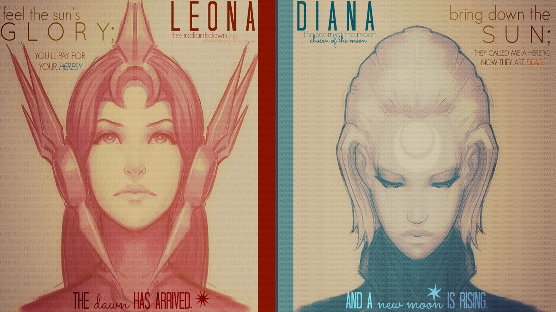 Leona and Diana from League of Legends HD Wallpaper
