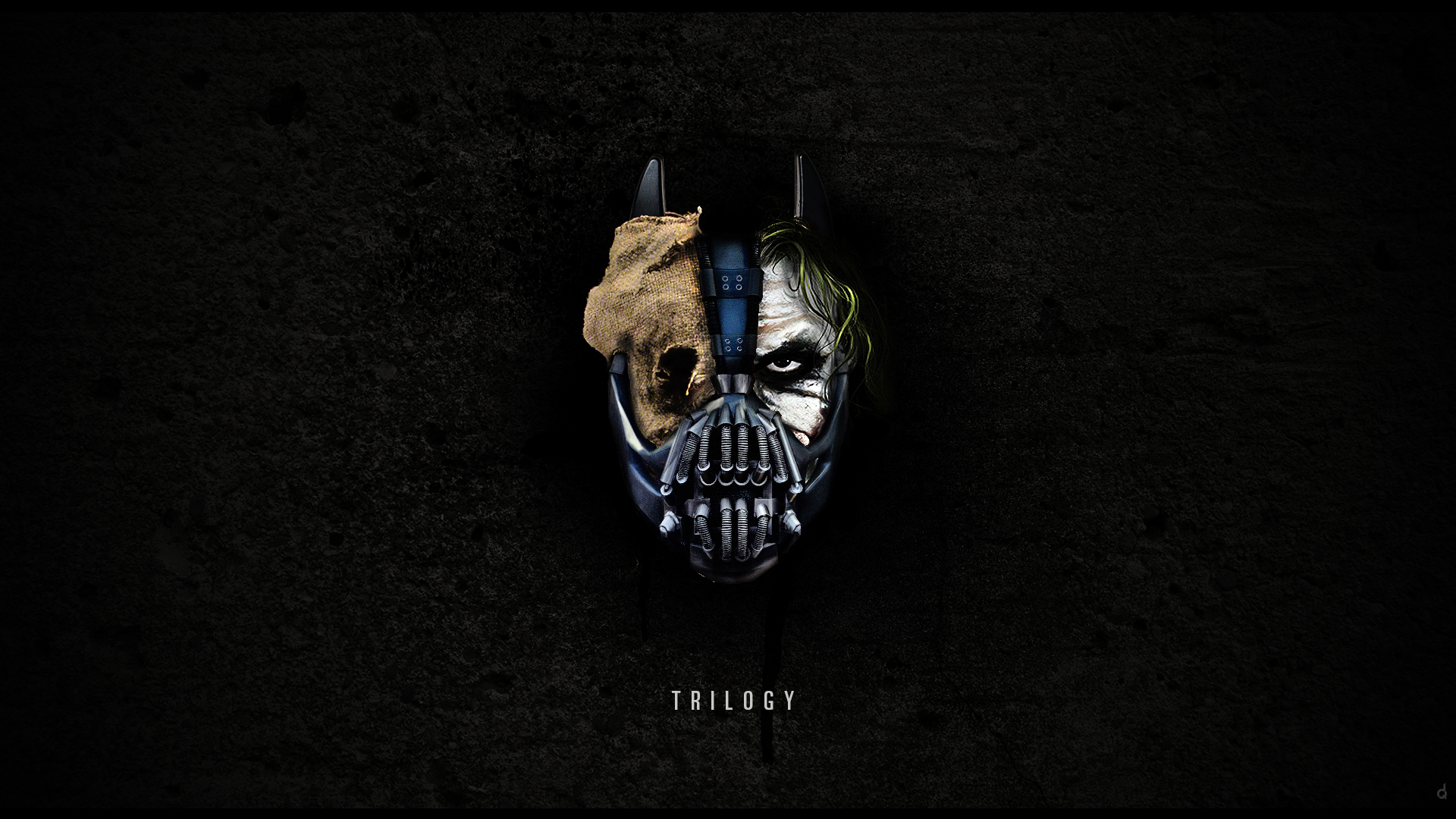 Bane and Joker masks from The Dark Knight Trilogy HD Wallpaper