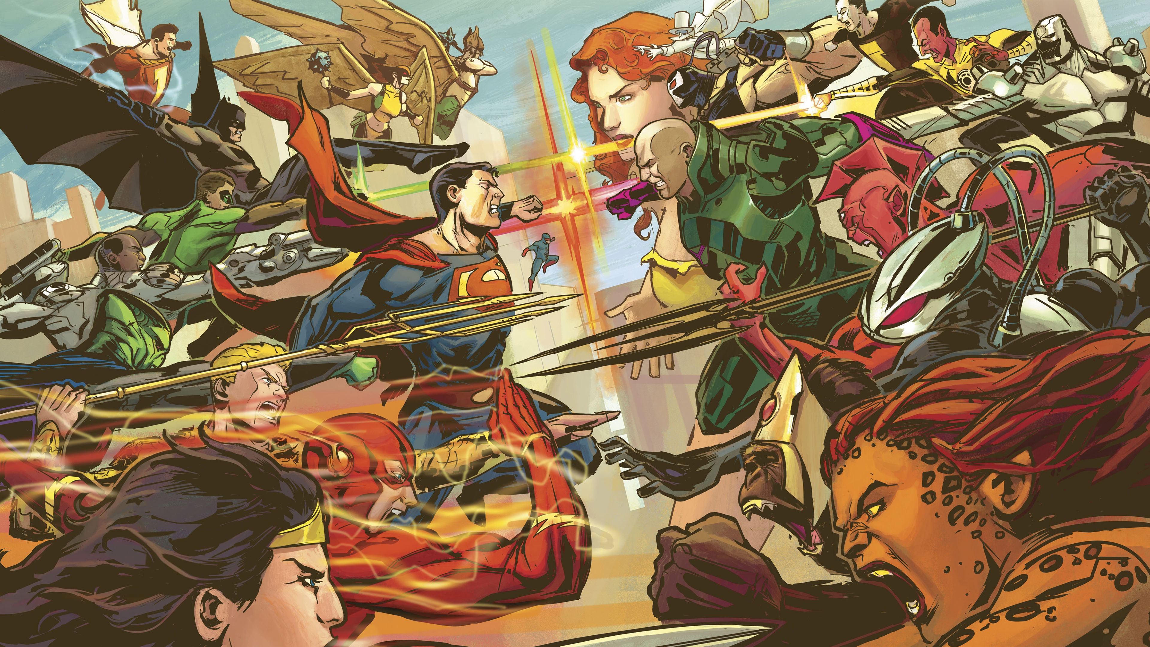 DC Comics Justice League vs. Legion of Doom HD Wallpaper