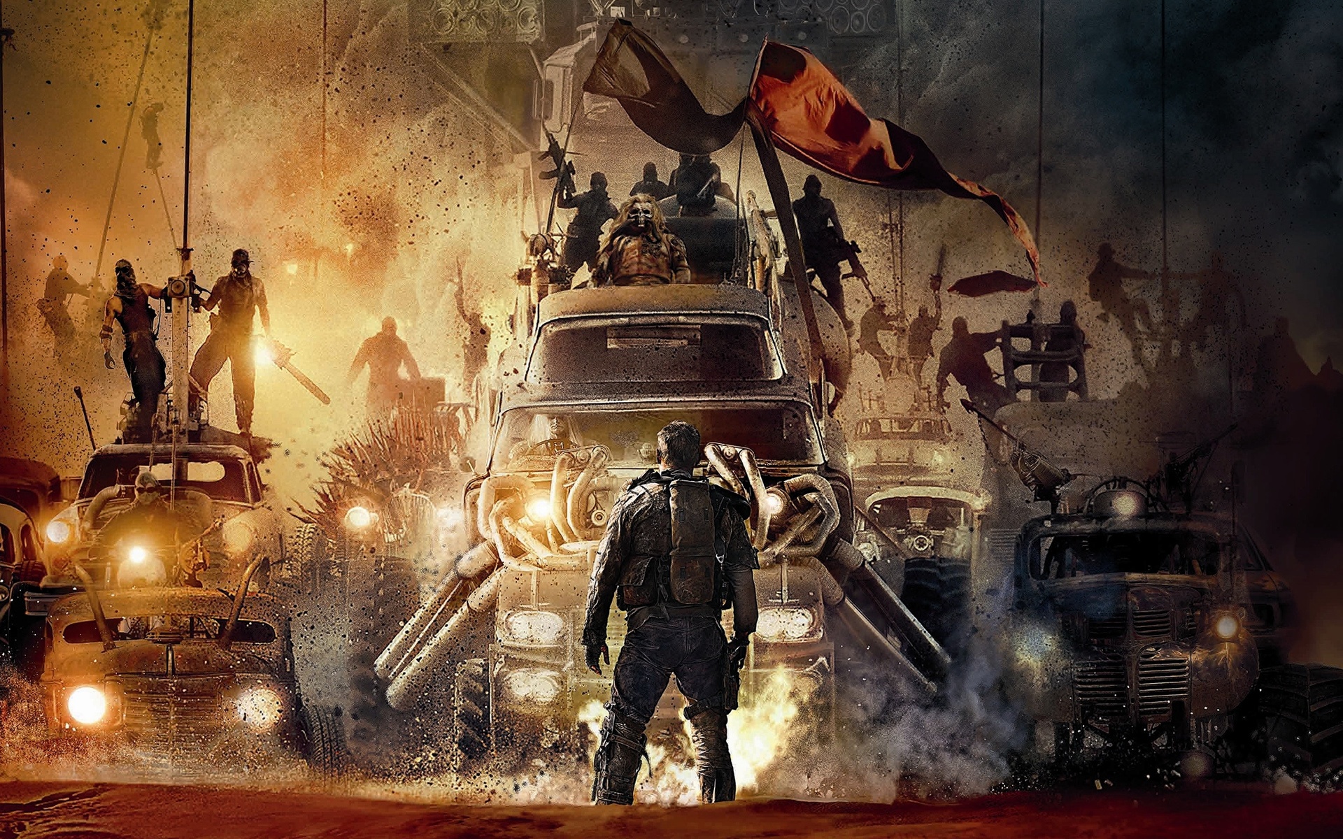 Max Rockatansky and War Boys in Mad Max HD Wallpaper