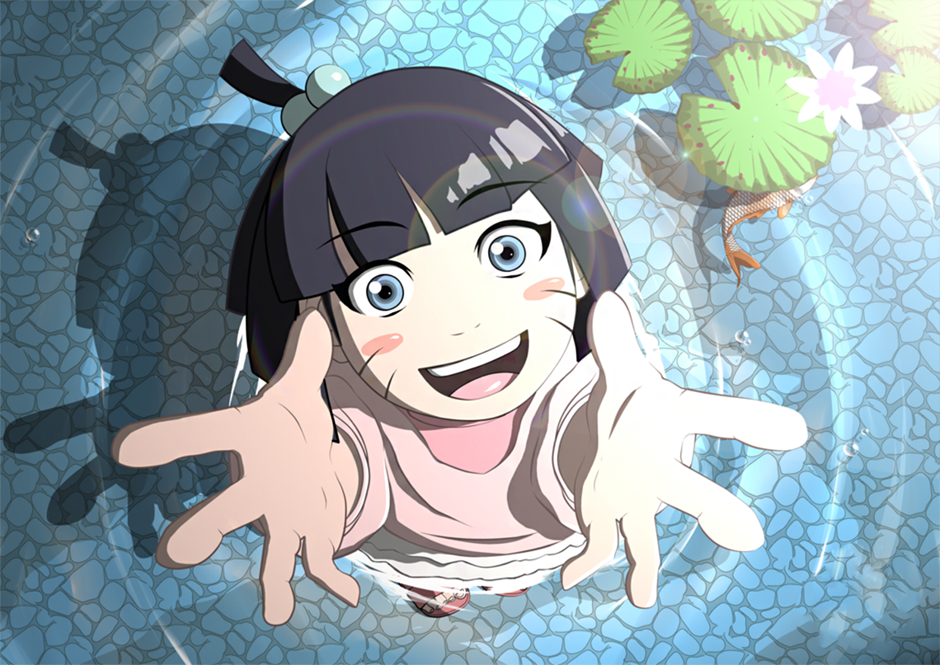 Himawari Uzumaki from Naruto reaching out HD Wallpaper