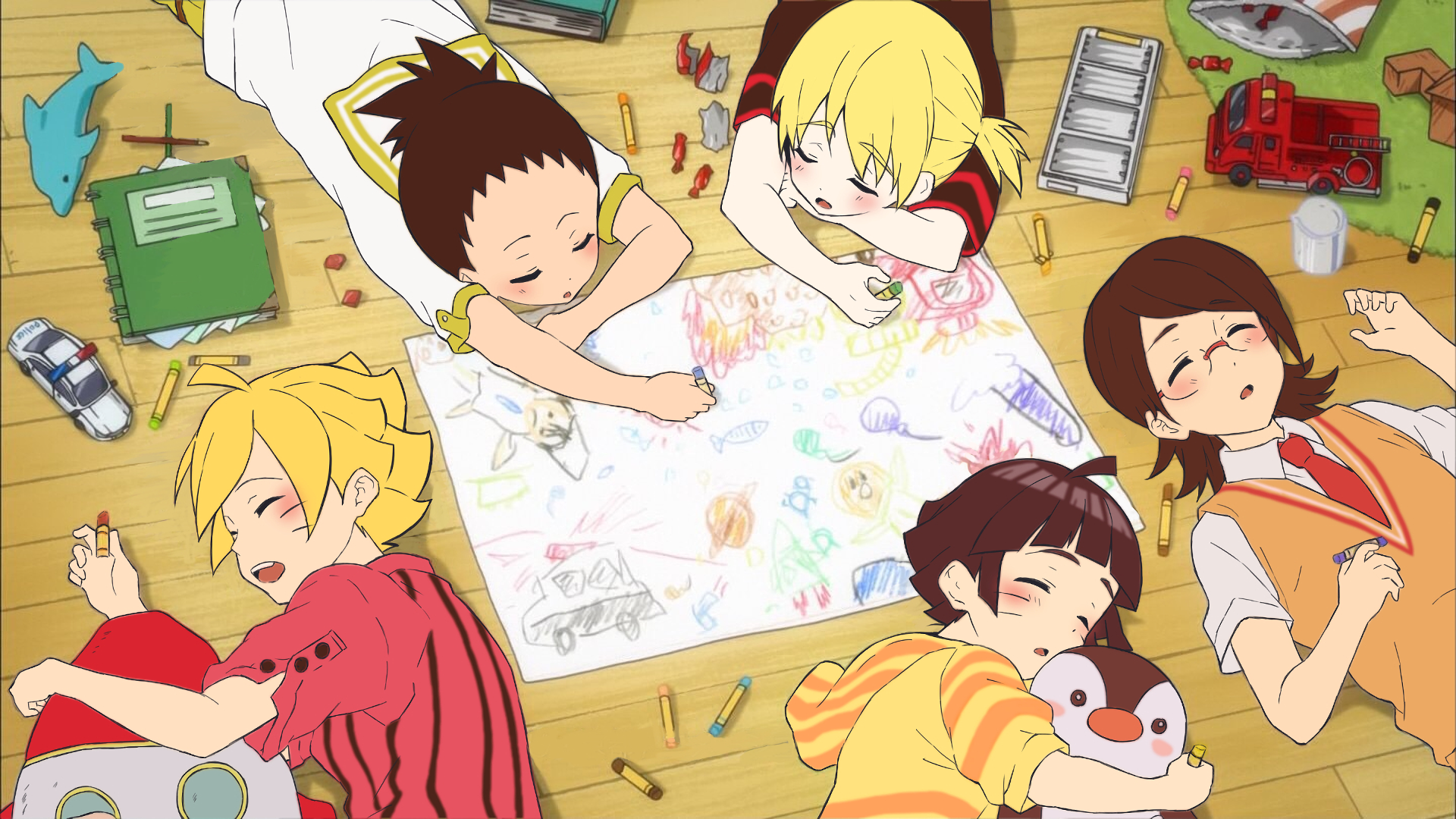 Himawari and Uzumaki Drawing Together HD Wallpaper