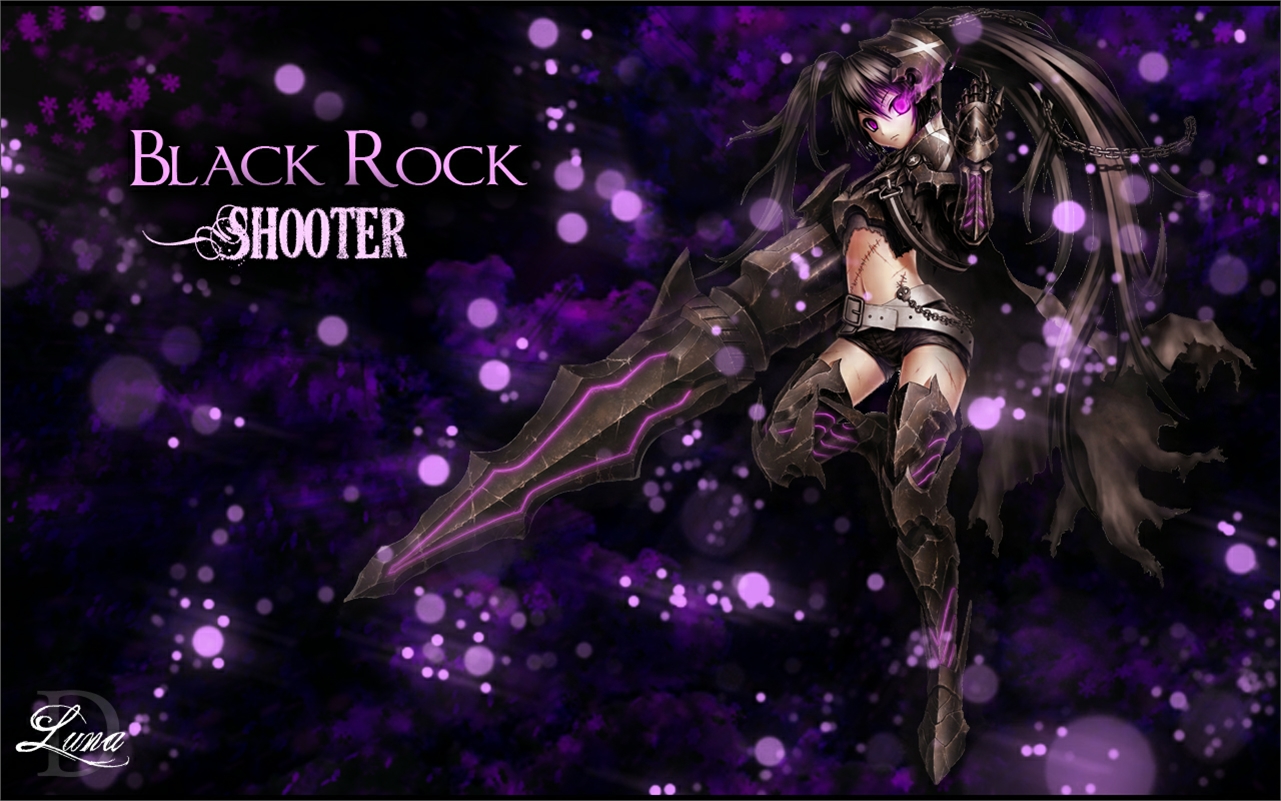 Black Rock Shooter with large sword HD Wallpaper