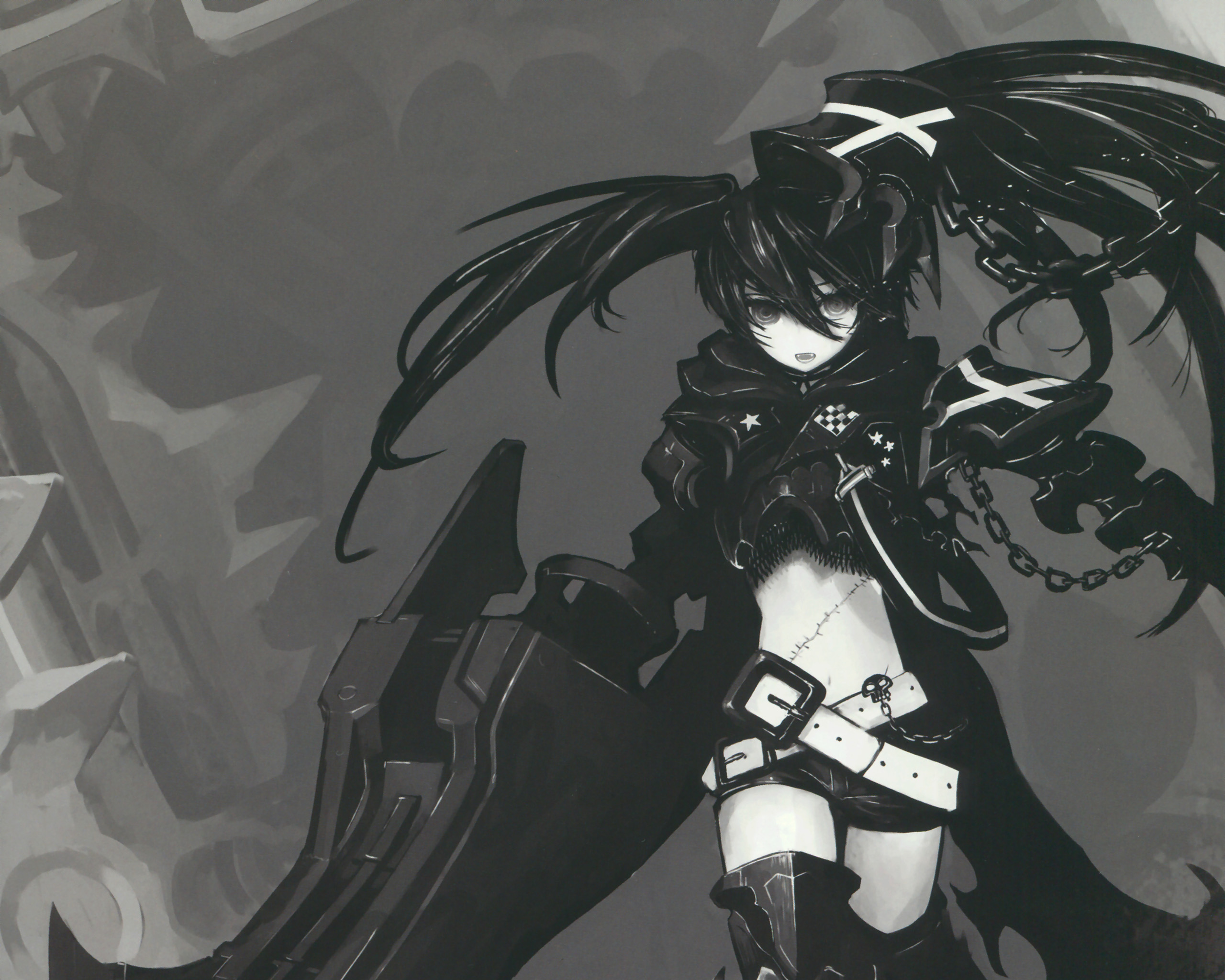 Black Rock Shooter with large cannon HD Wallpaper