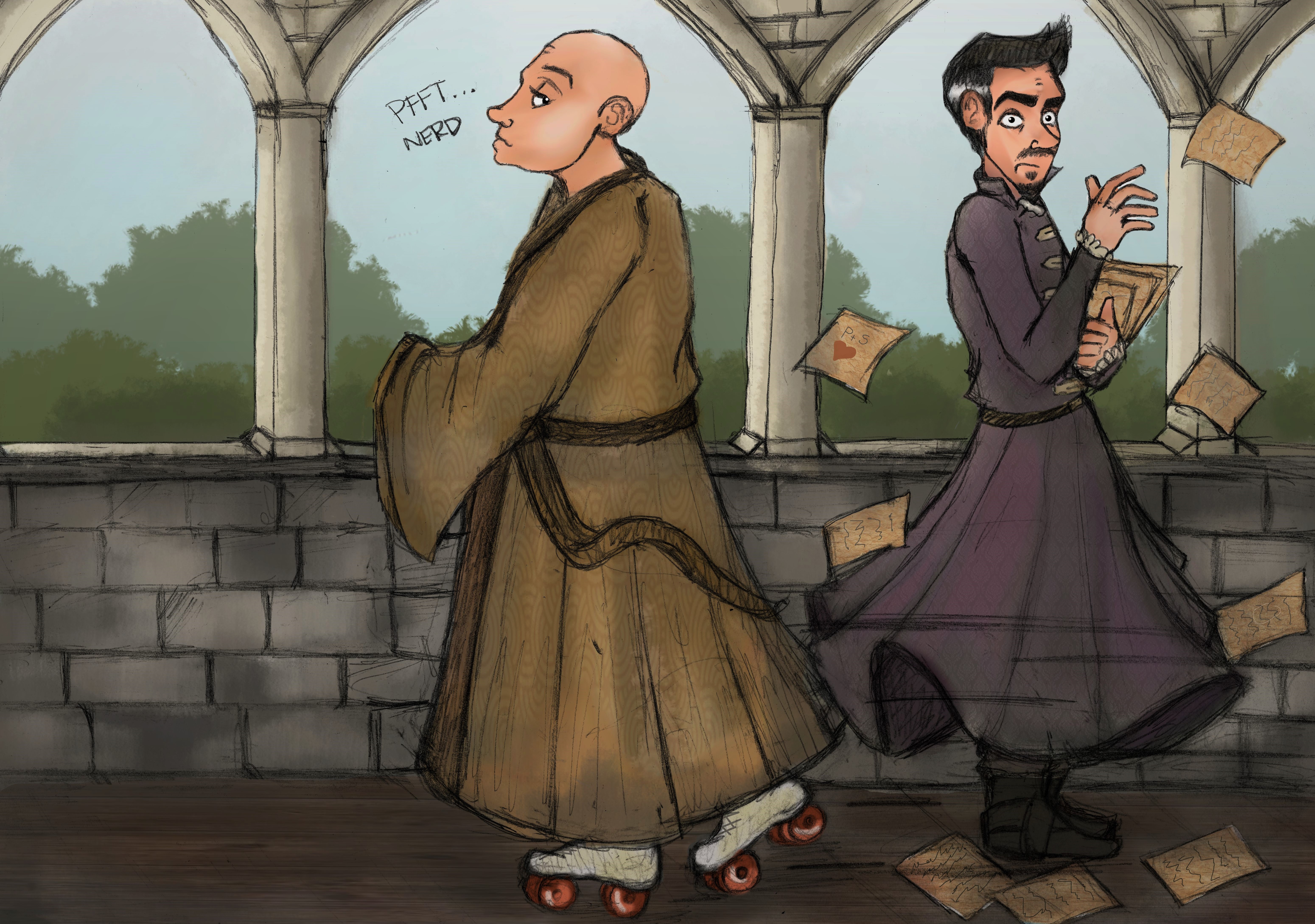 Petyr Baelish on roller skates HD Wallpaper