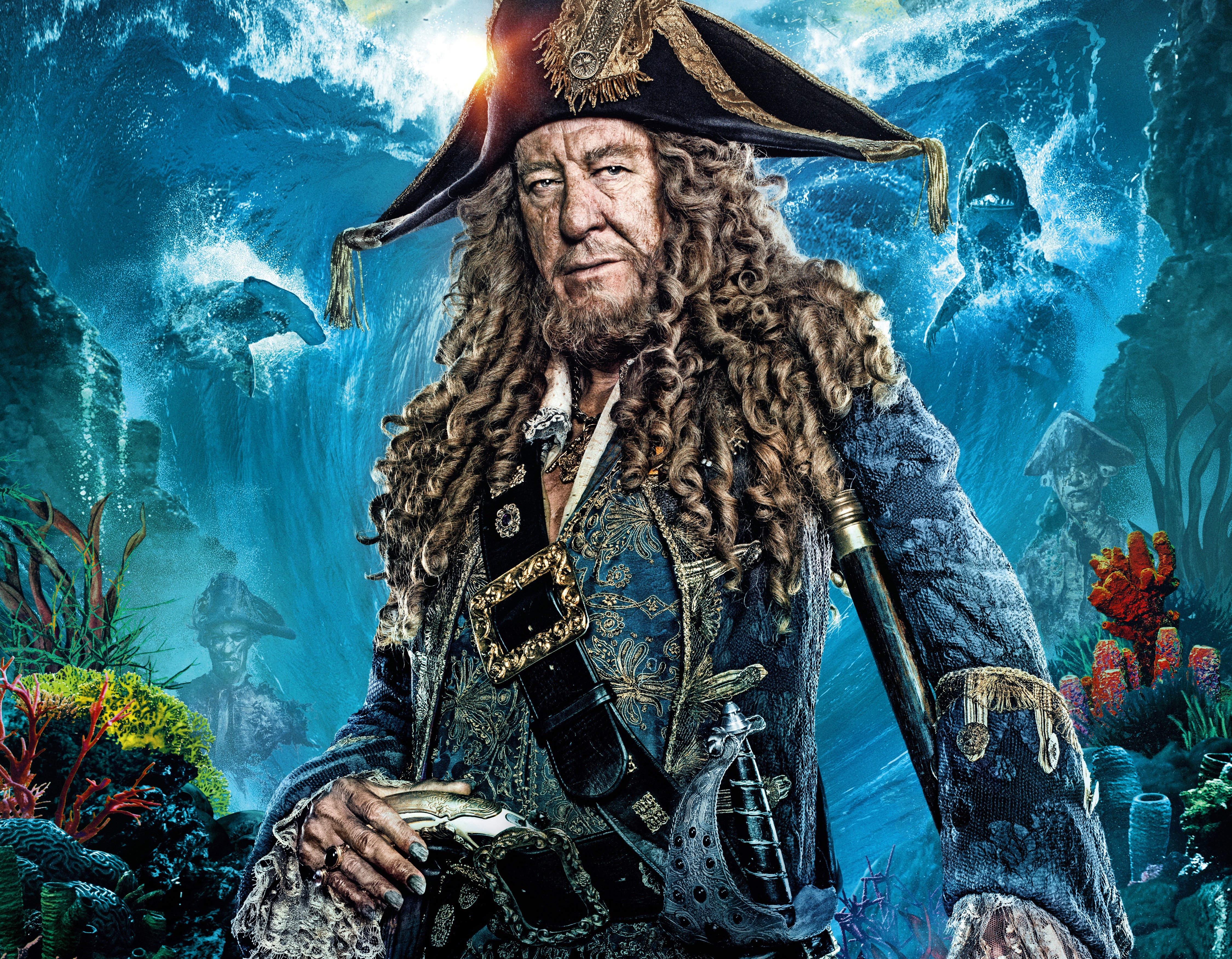 Hector Barbossa from Pirates of the Caribbean HD Wallpaper