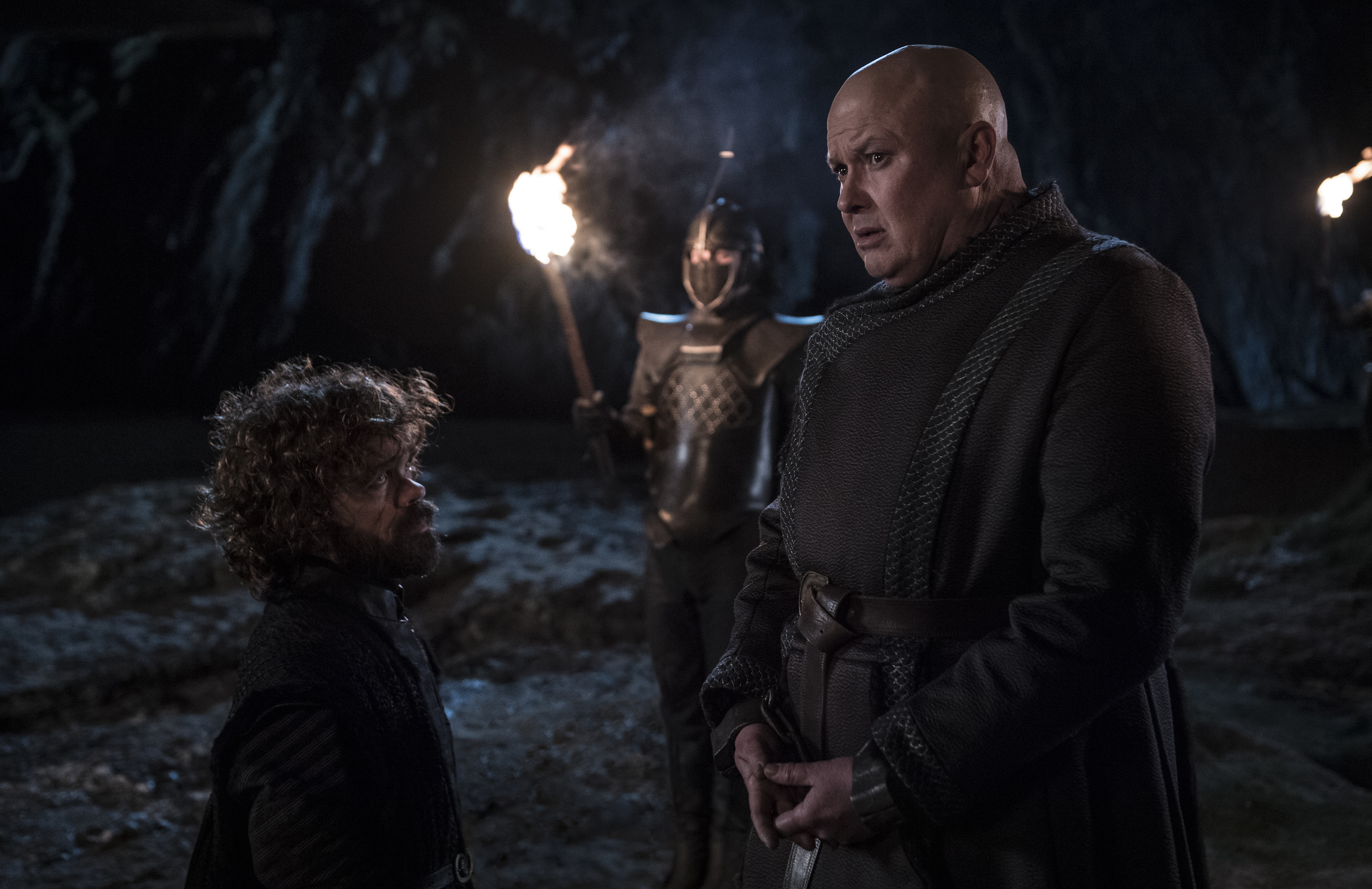 Lord Varys and Tyrion Lannister in a cave HD Wallpaper