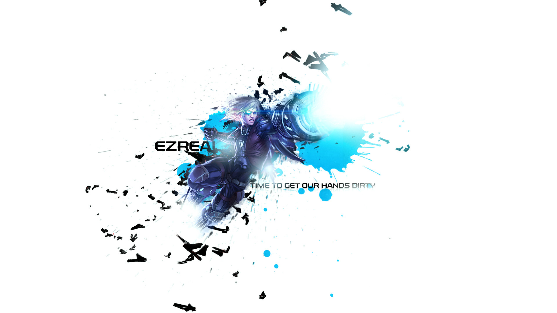 Ezreal from League of Legends with blue energy HD Wallpaper