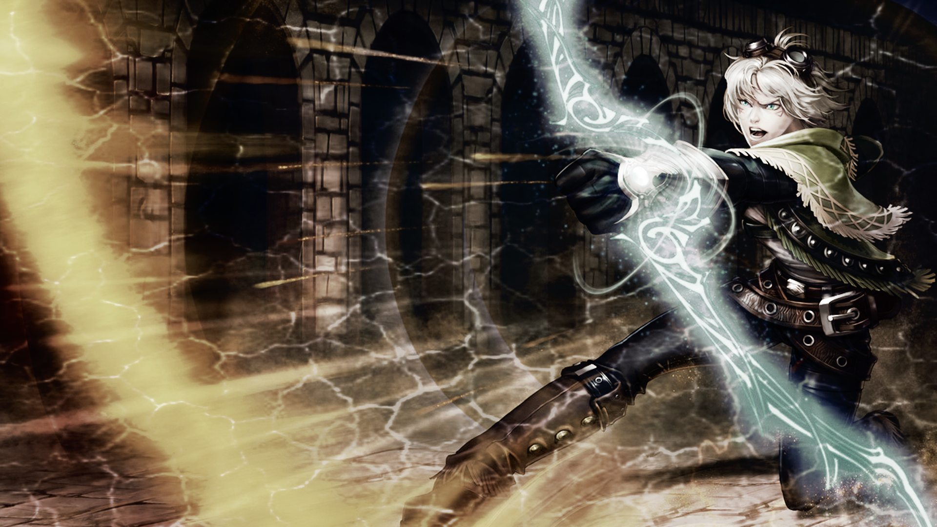 Ezreal from League of Legends with glowing bow HD Wallpaper