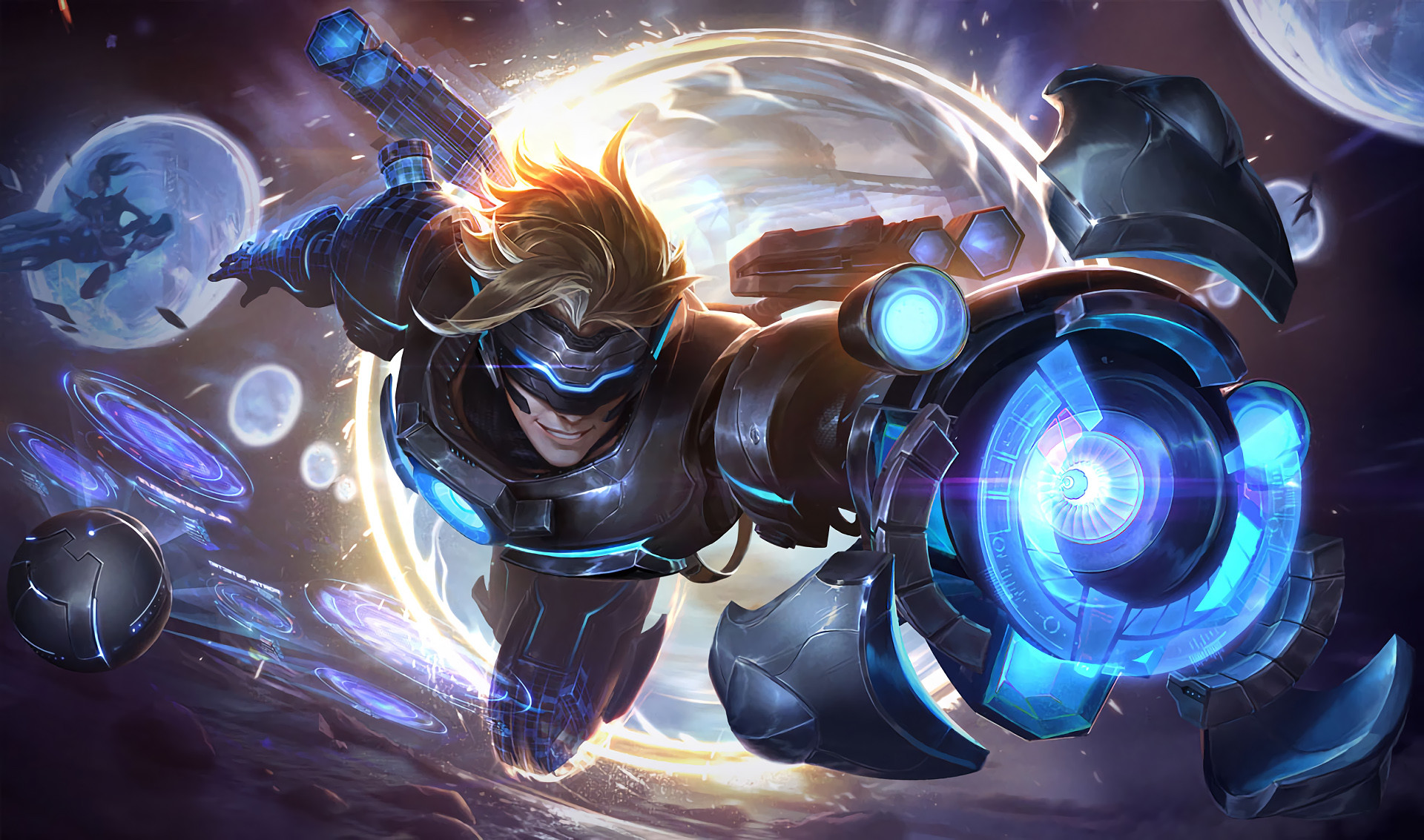 Ezreal from League of Legends in space HD Wallpaper