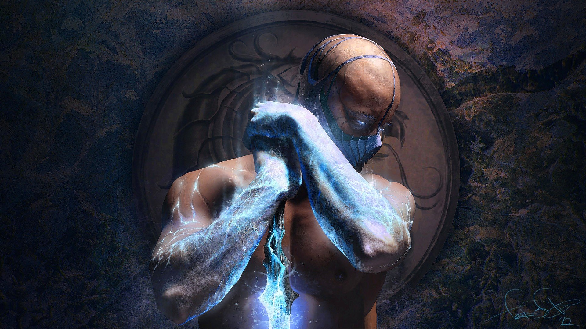 Sub-Zero from Mortal Kombat holding an ice sword HD Wallpaper