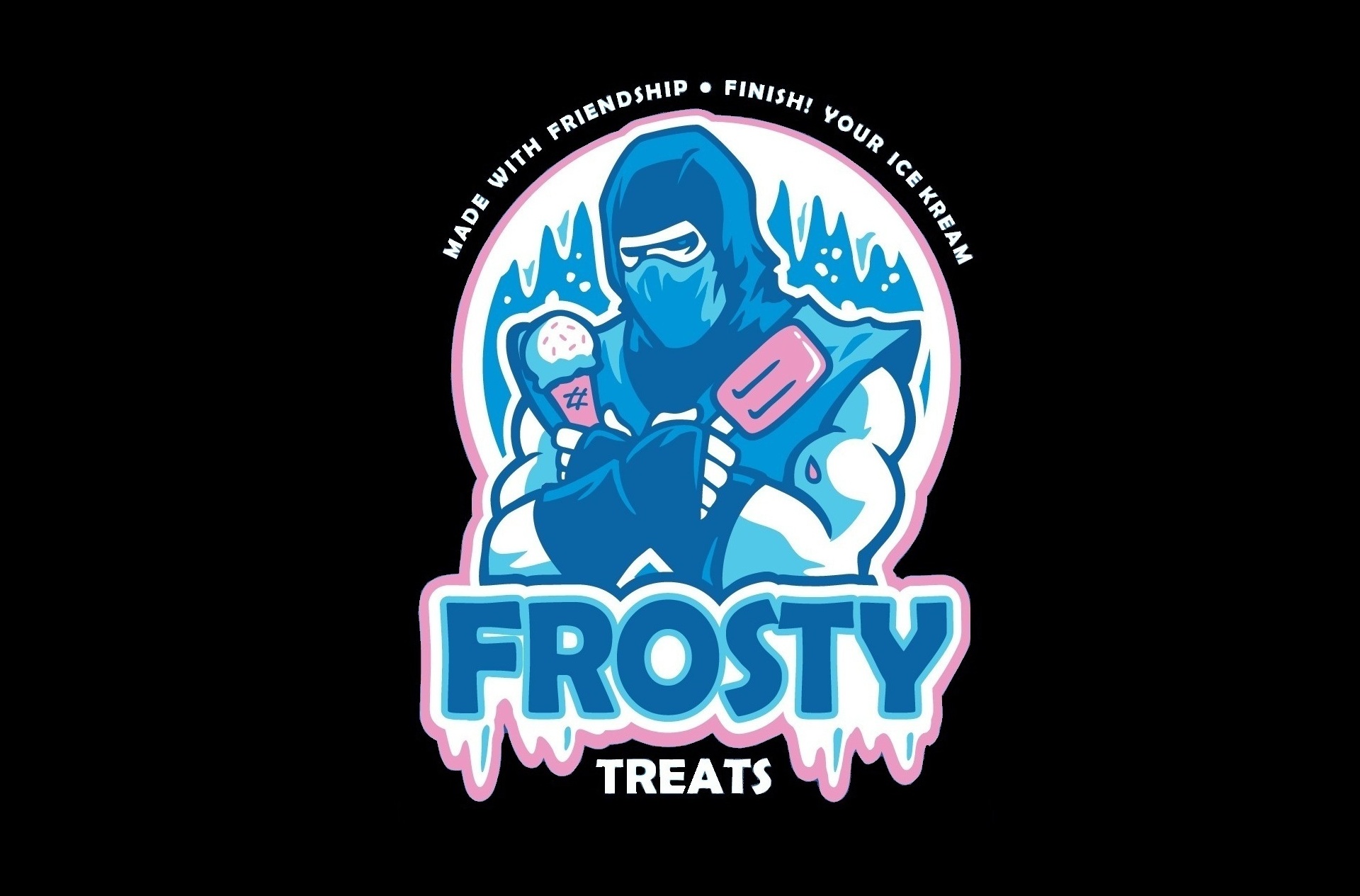 Sub-Zero from Mortal Kombat holding ice cream HD Wallpaper