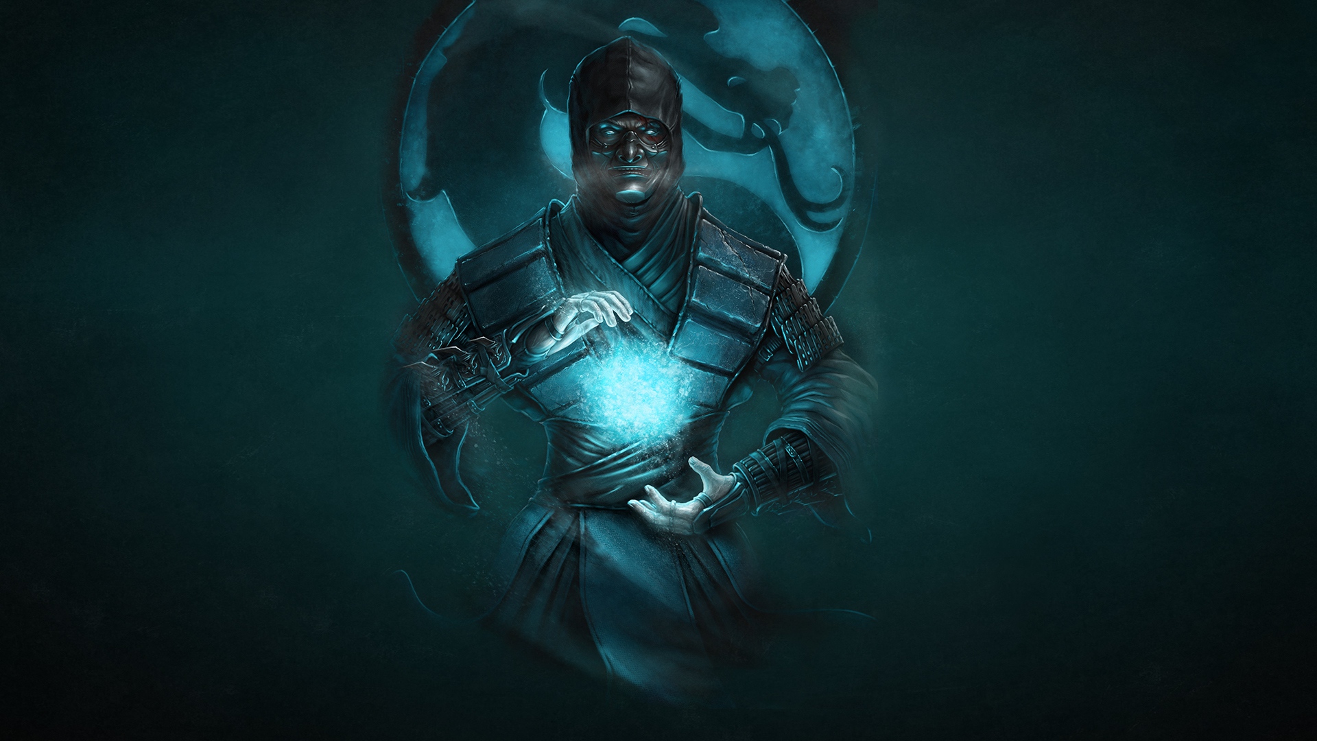 Sub-Zero from Mortal Kombat holding a blue energy orb HD Wallpaper