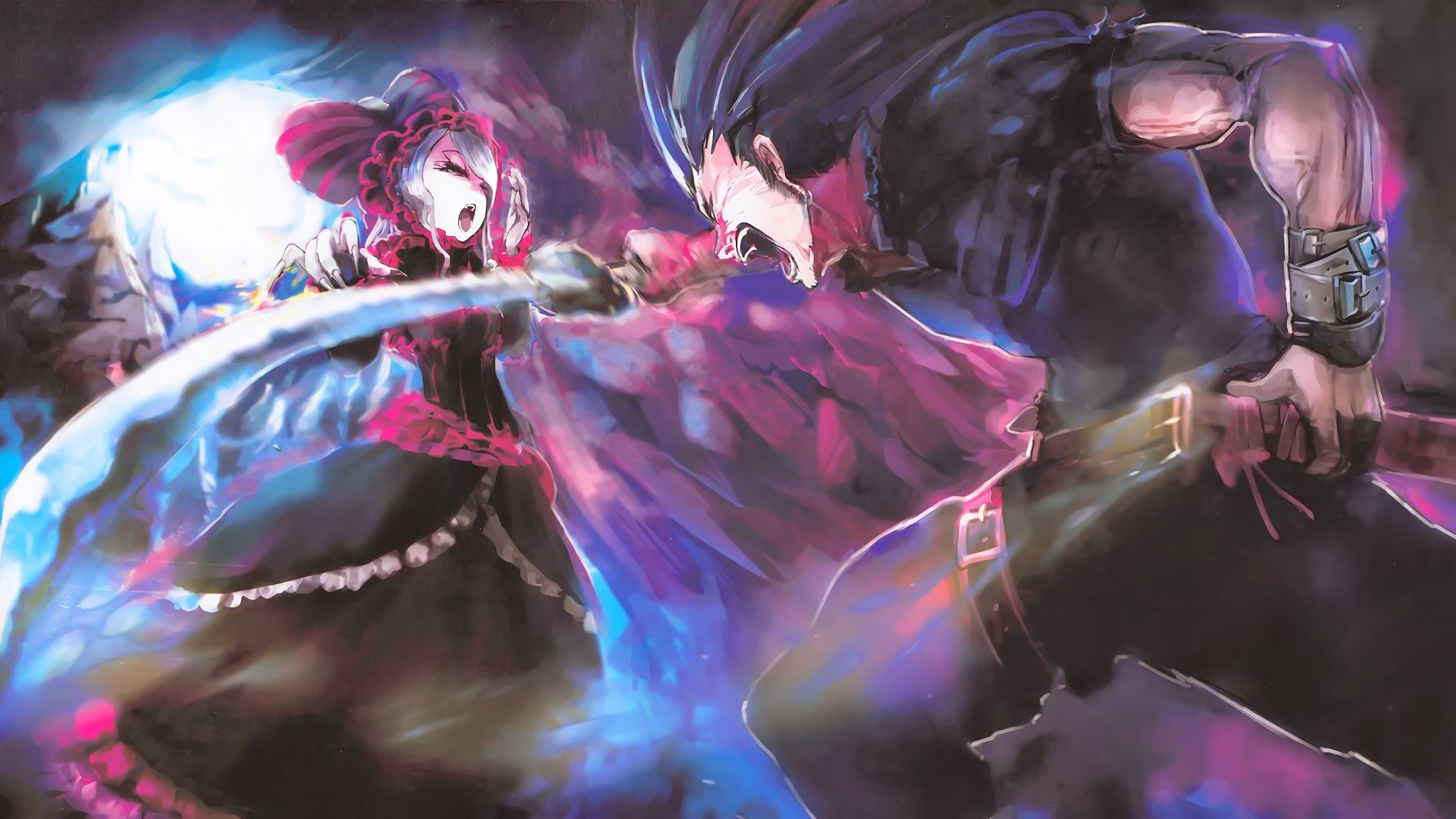 Shalltear Bloodfallen fighting HD Wallpaper