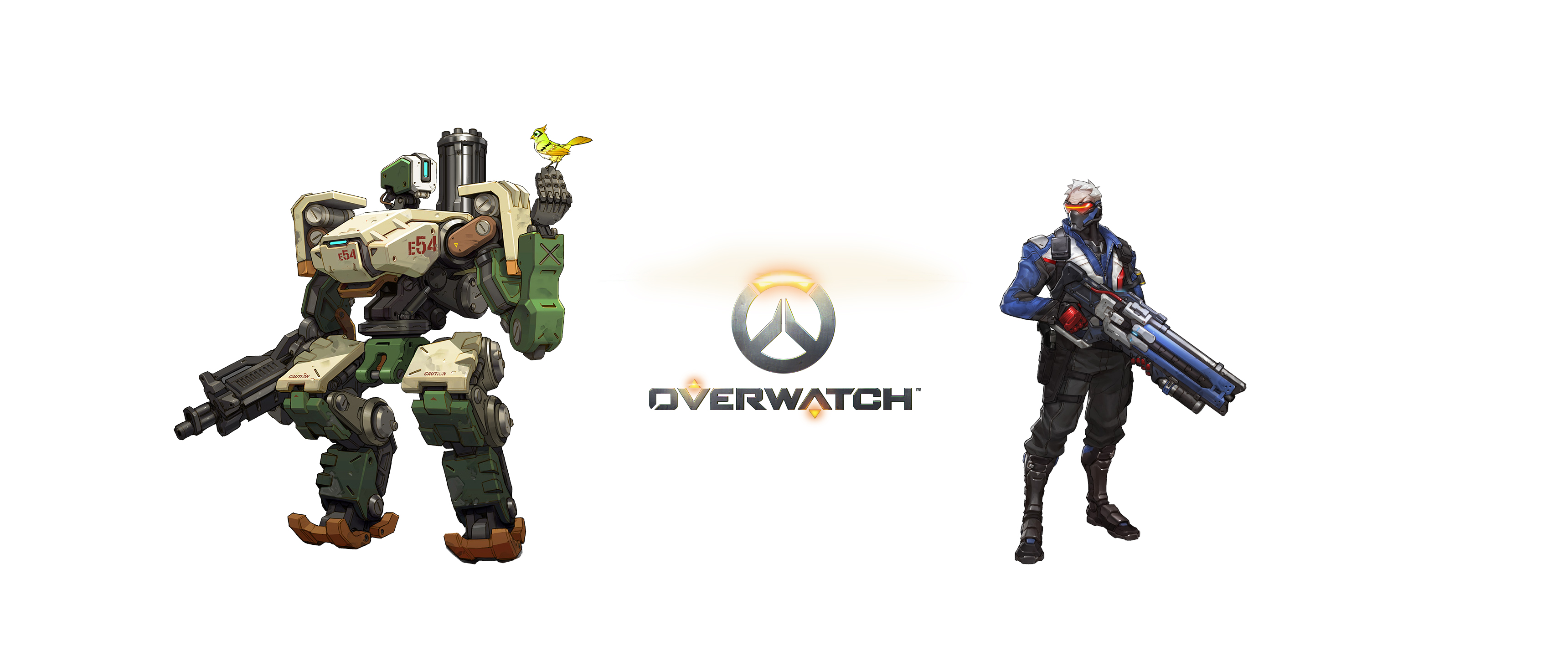 Bastion and Soldier: 76 from Overwatch HD Wallpaper