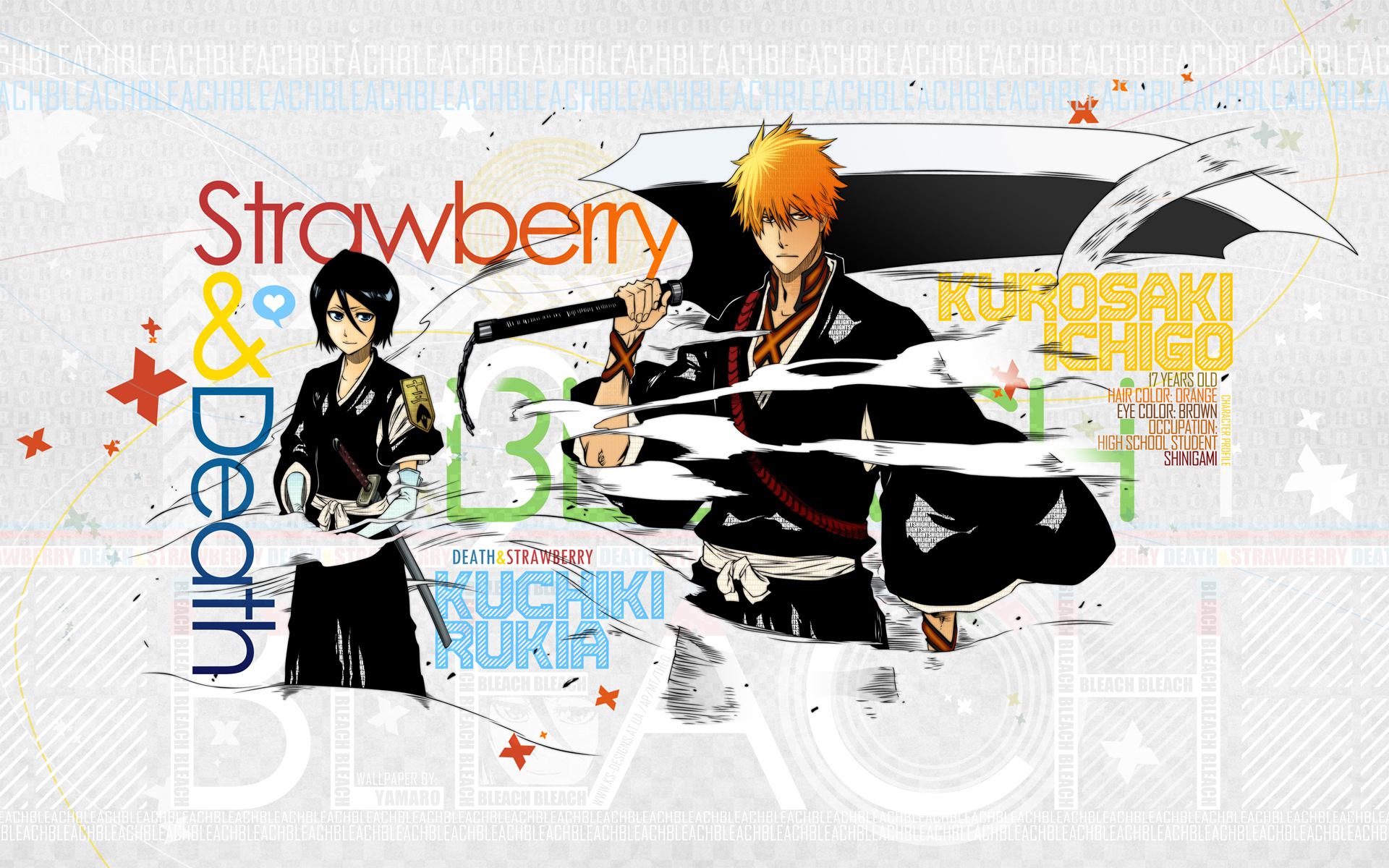 Ichigo Kurosaki and Rukia Kuchiki from Bleach HD Wallpaper