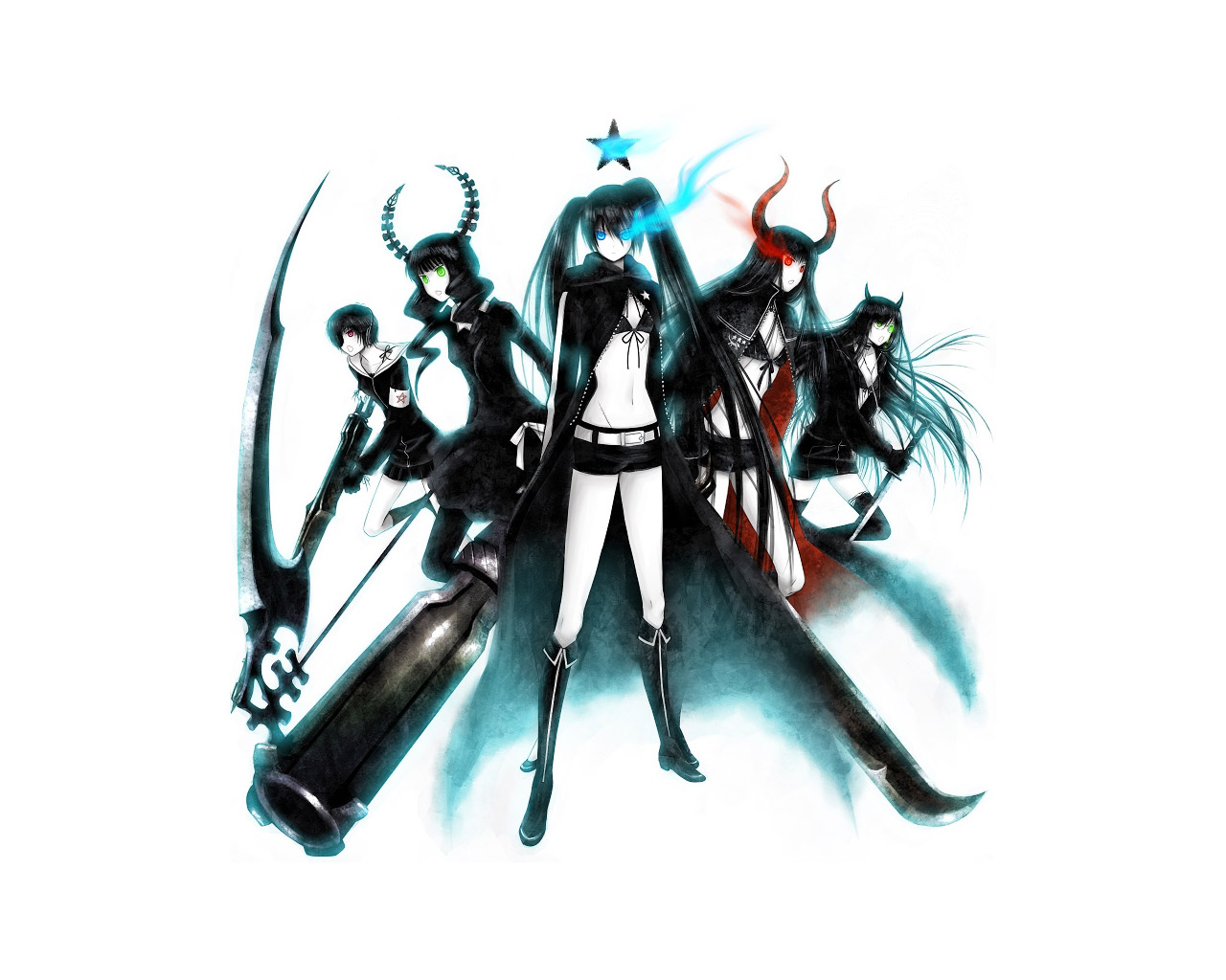 Black Rock Shooter and friends HD Wallpaper