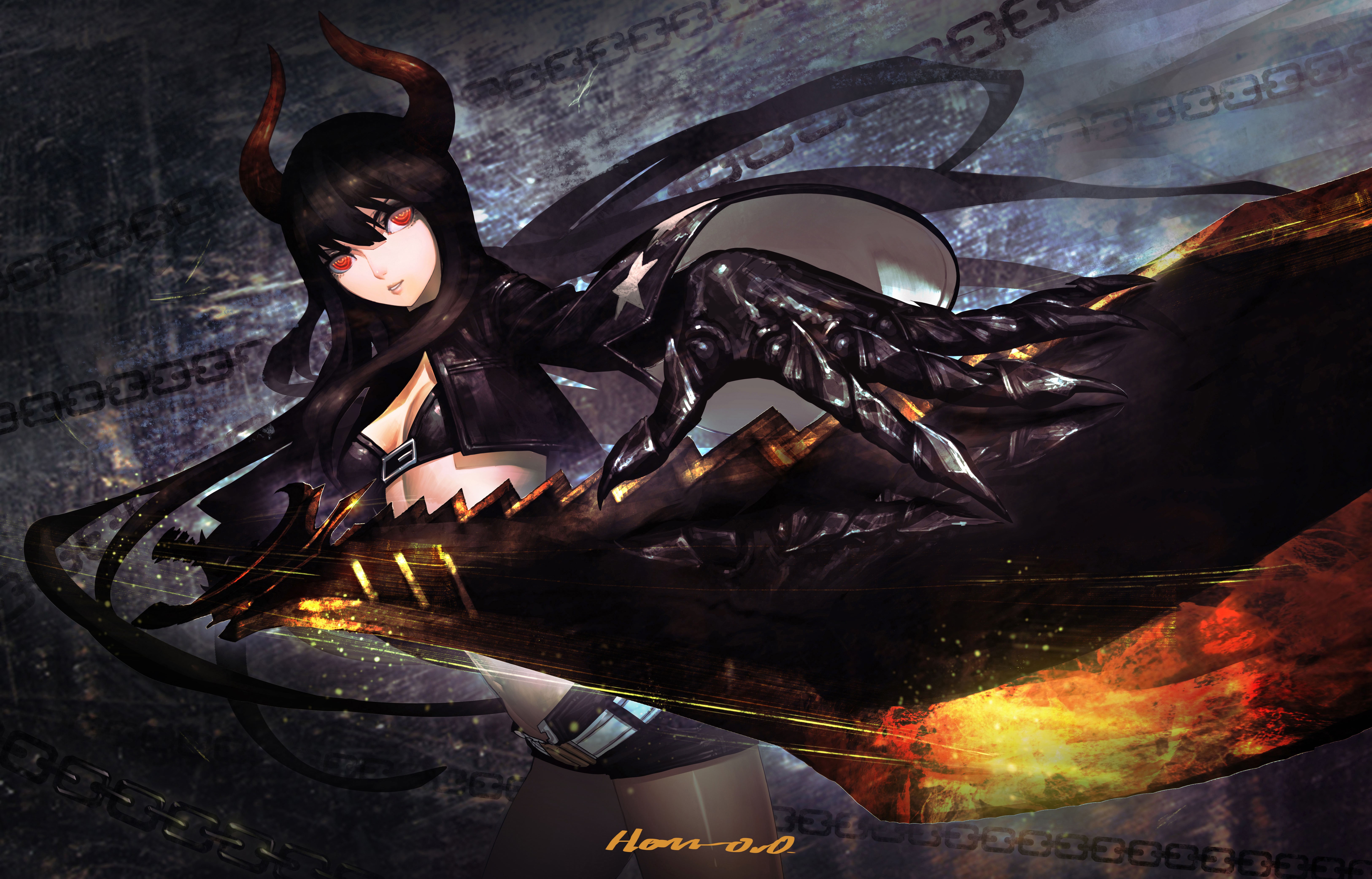 Black Rock Shooter from Black Gold Saw HD Wallpaper