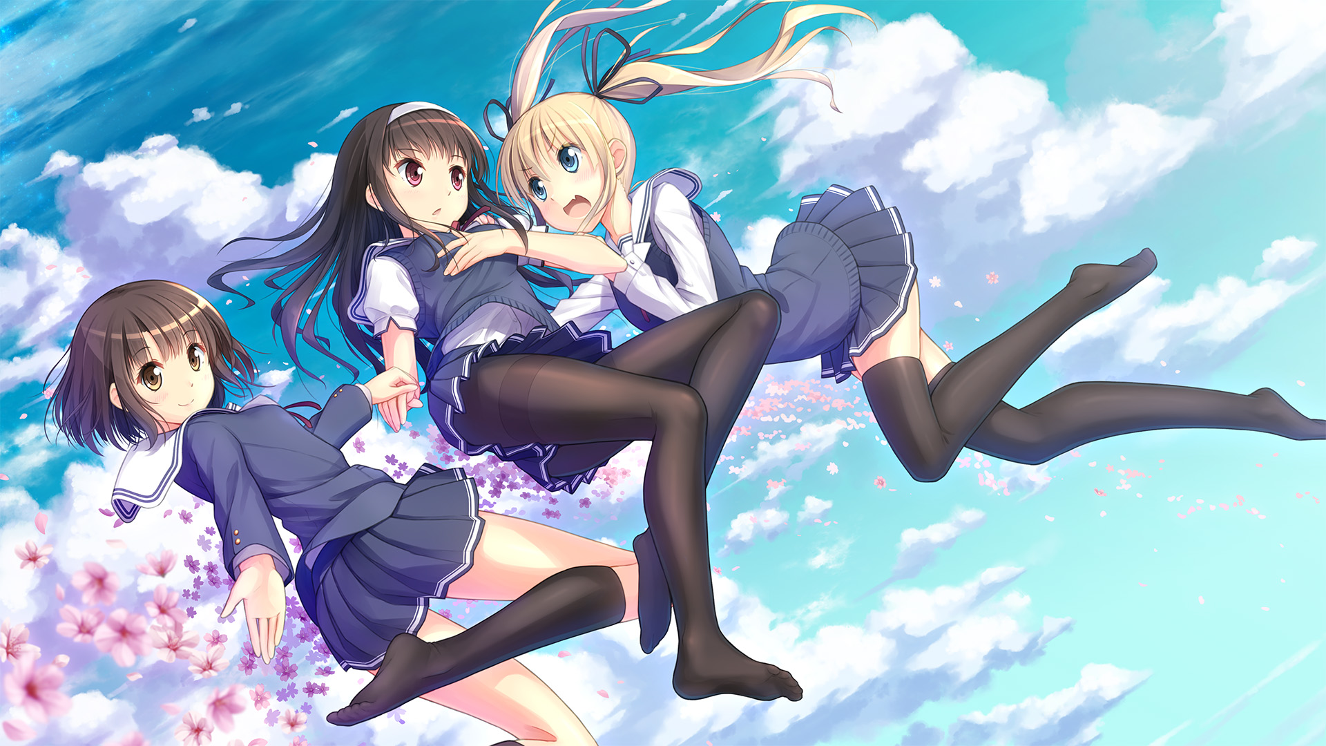 Eriri Spencer Sawamura and friends in the sky HD Wallpaper