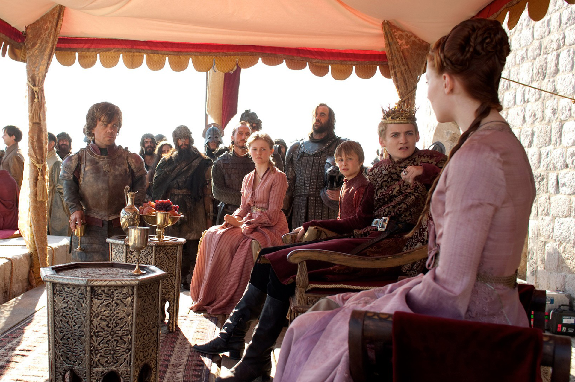 Joffrey Baratheon and others at a royal gathering HD Wallpaper