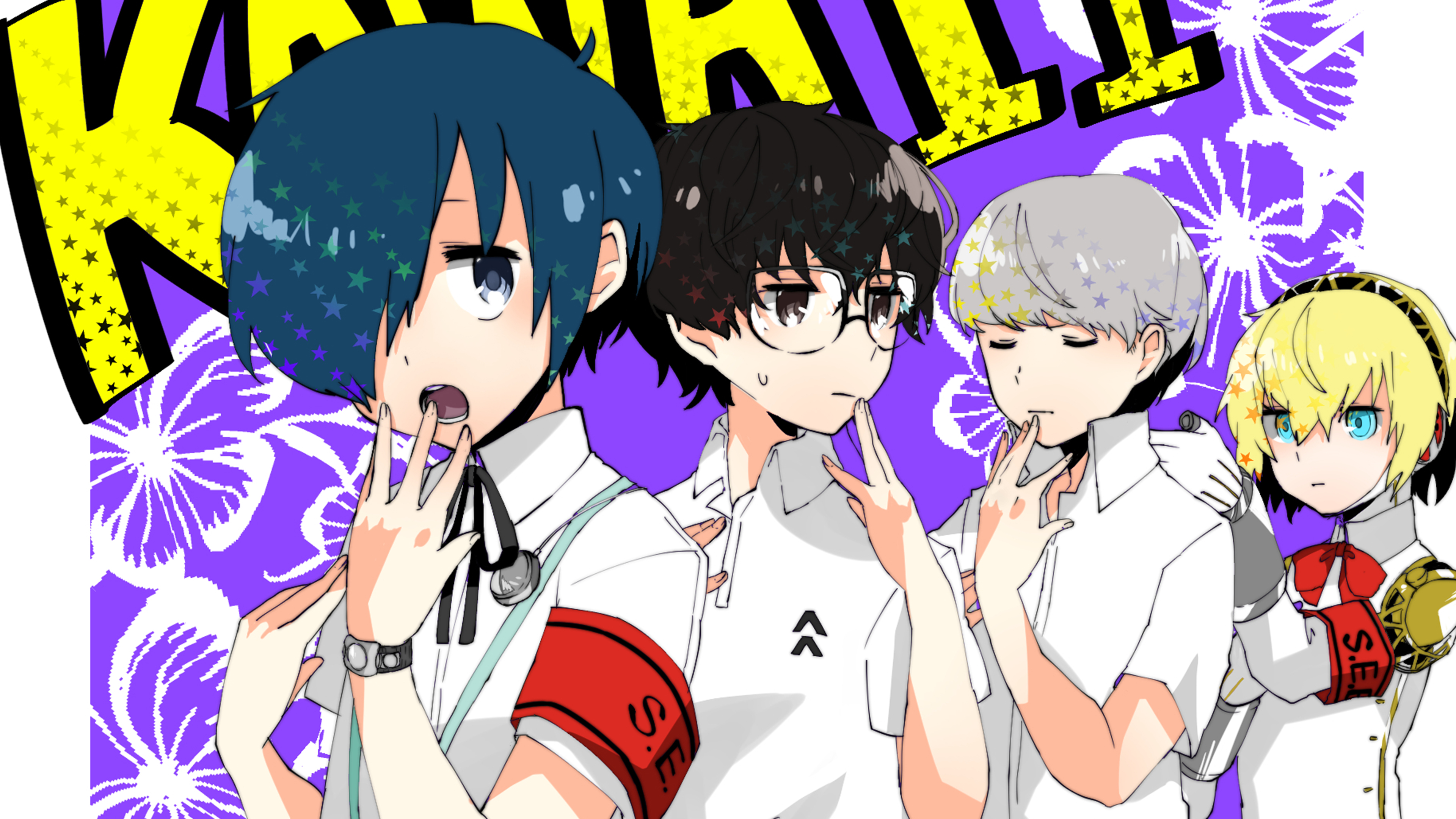 Aigis and friends from Persona HD Wallpaper