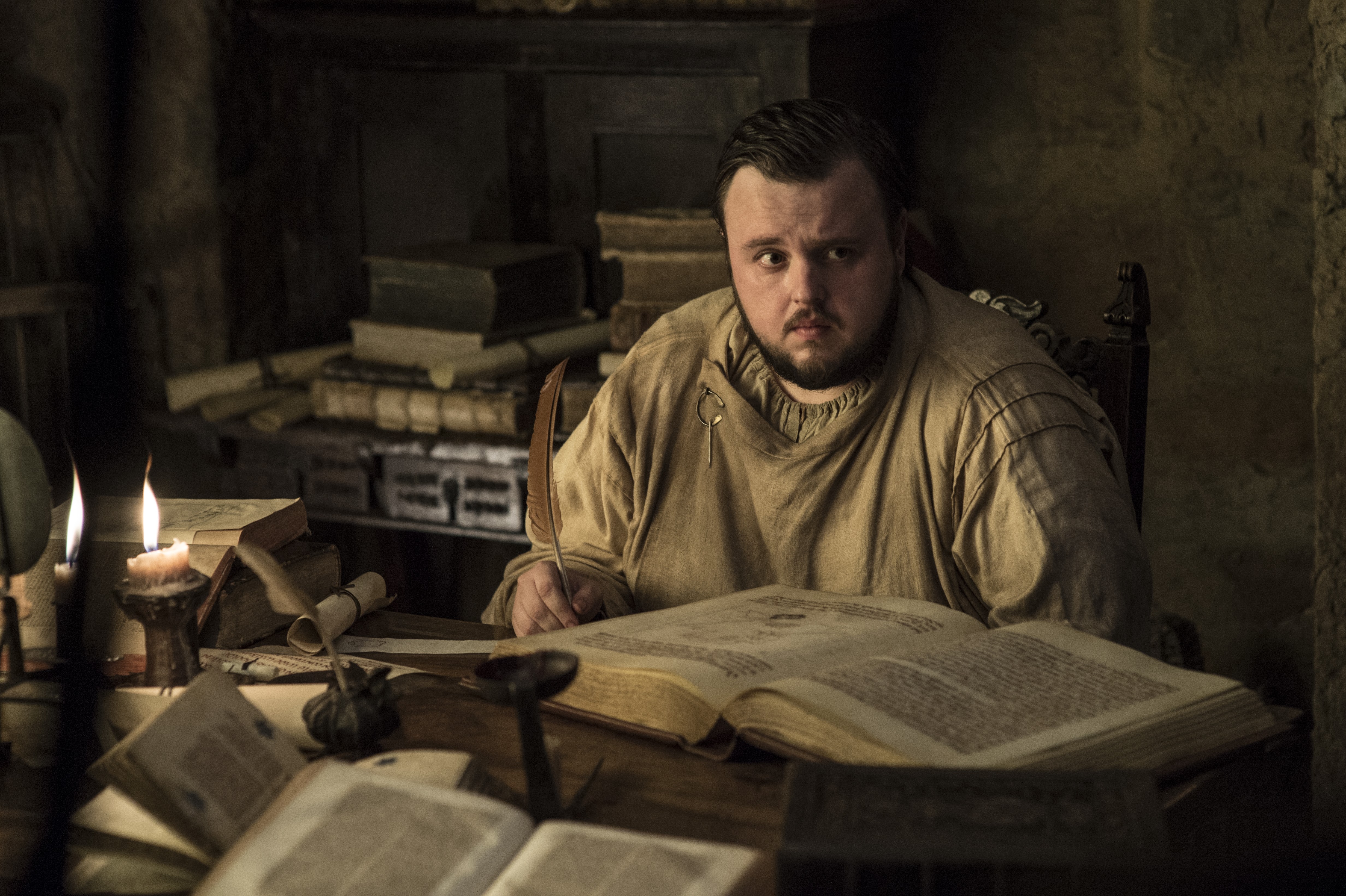 Samwell Tarly from Game of Thrones writing HD Wallpaper
