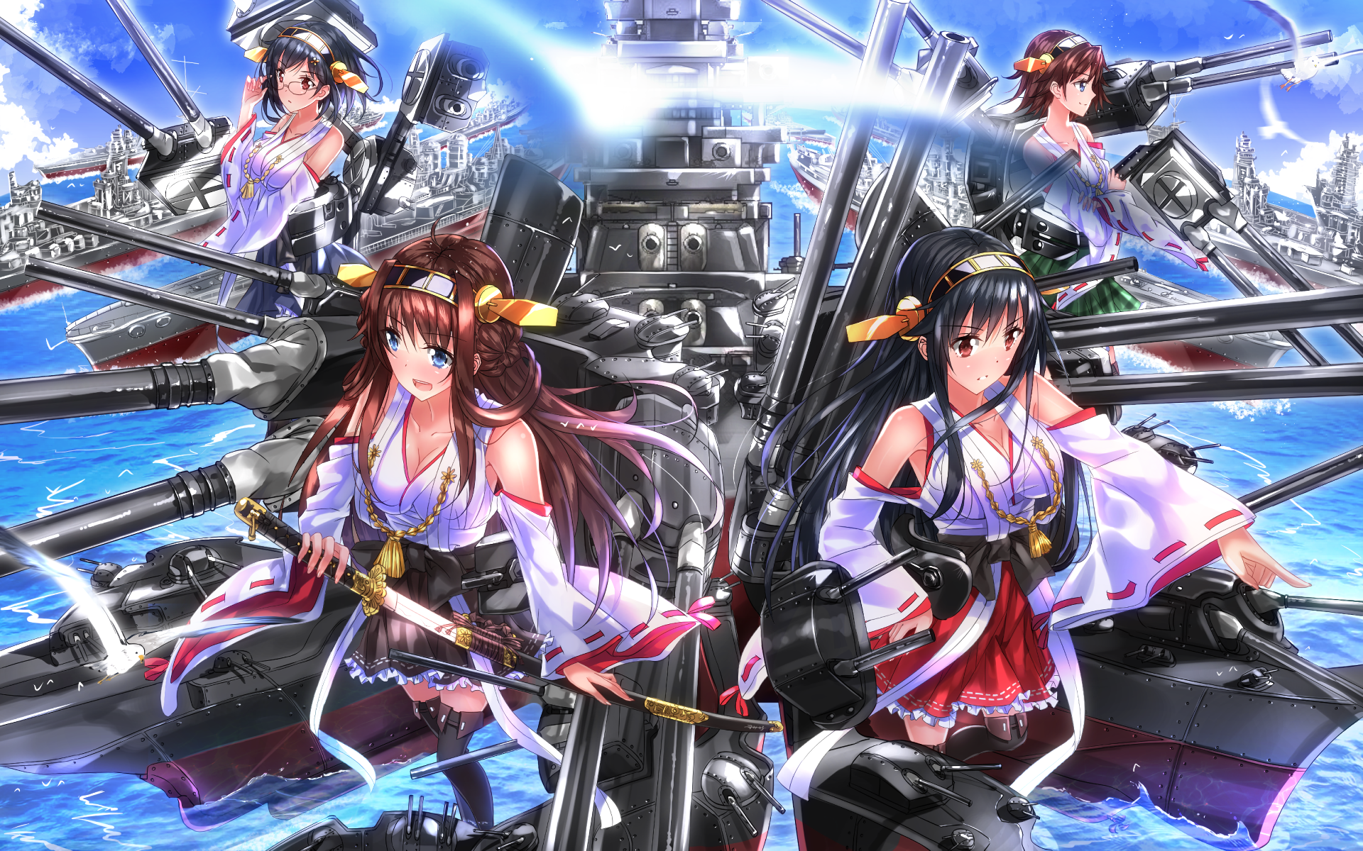 Haruna from Kantai Collection HD Wallpaper