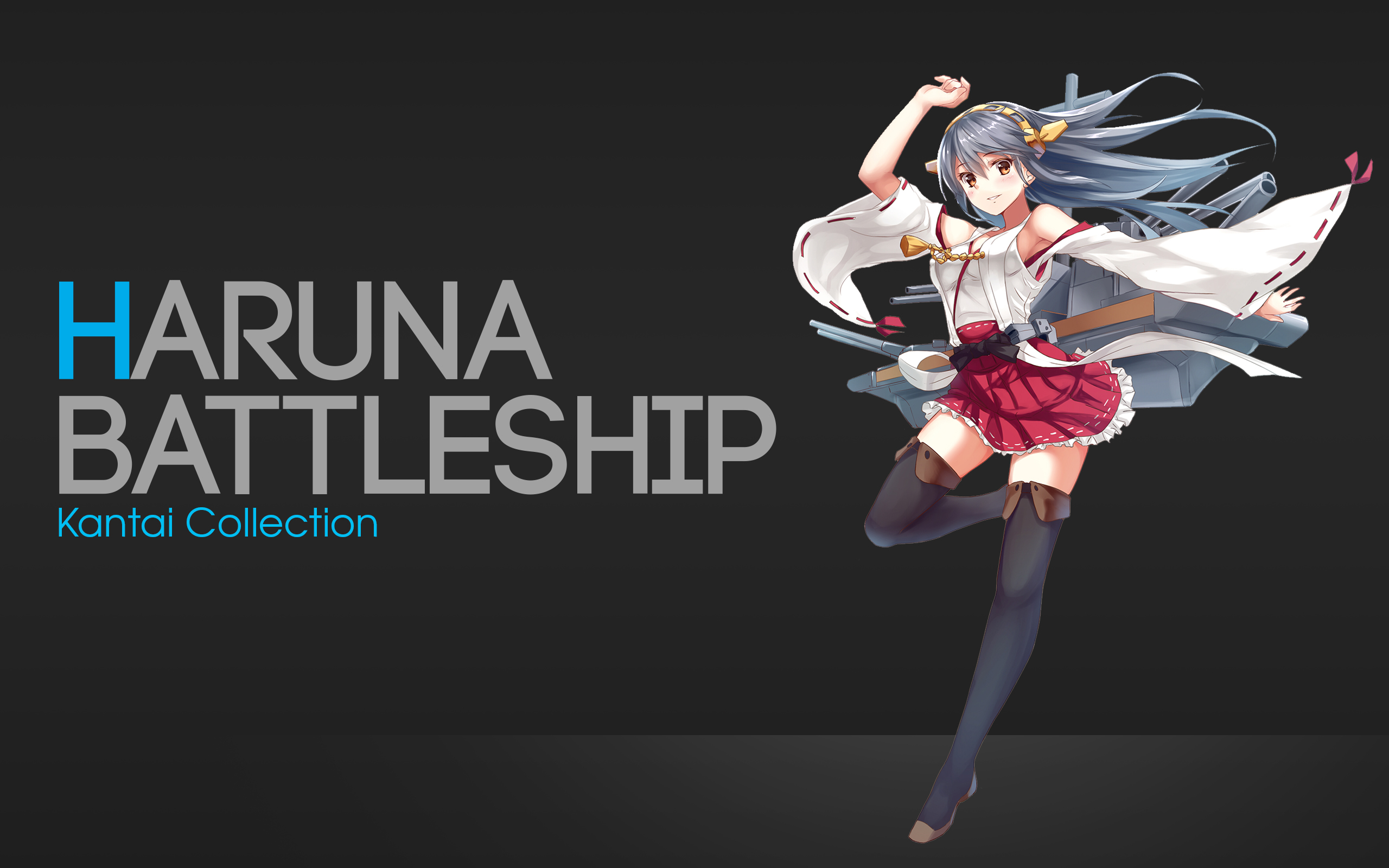 Haruna Battleship from Kantai Collection HD Wallpaper
