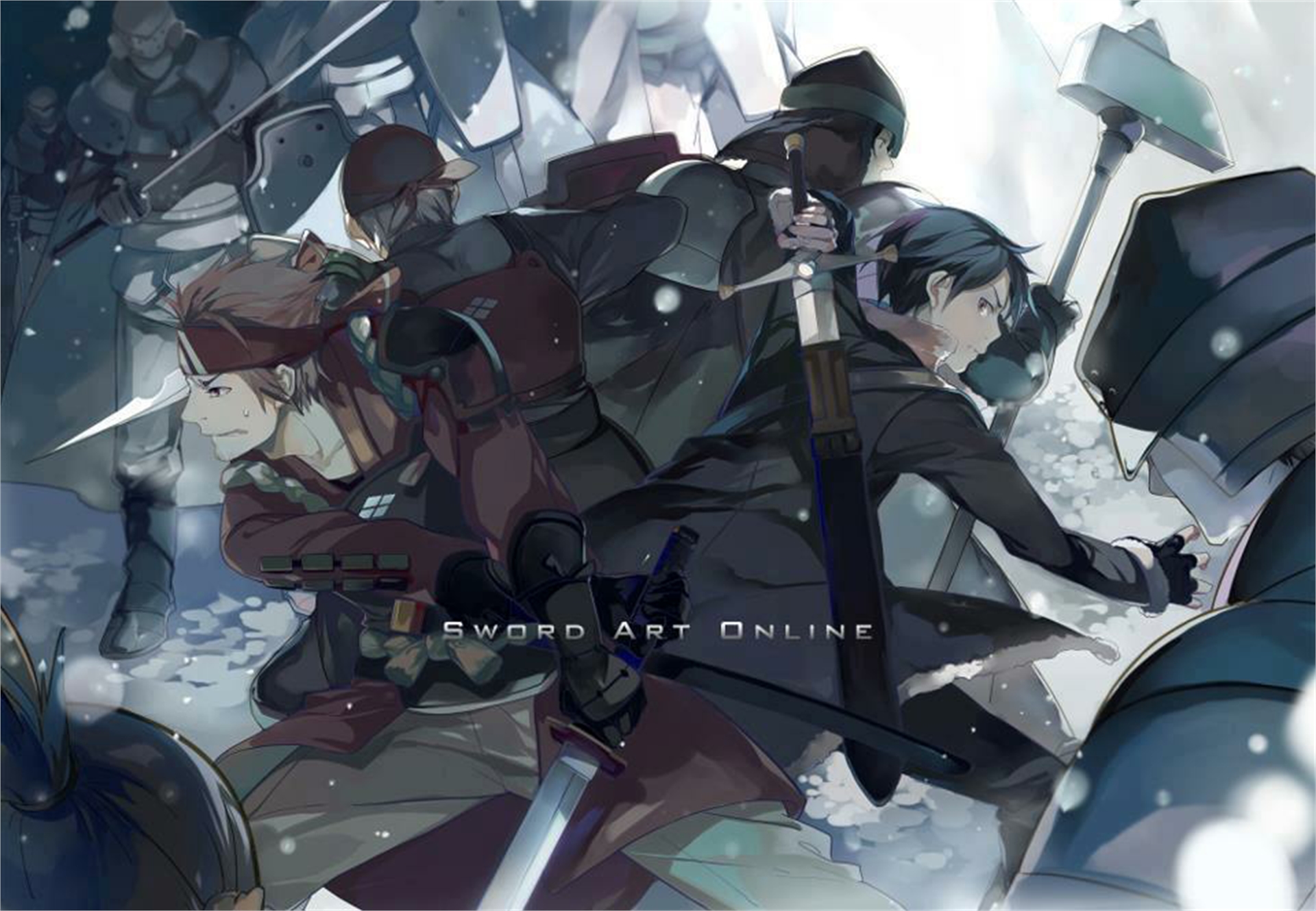 Klein and Kirito from Sword Art Online in battle HD Wallpaper