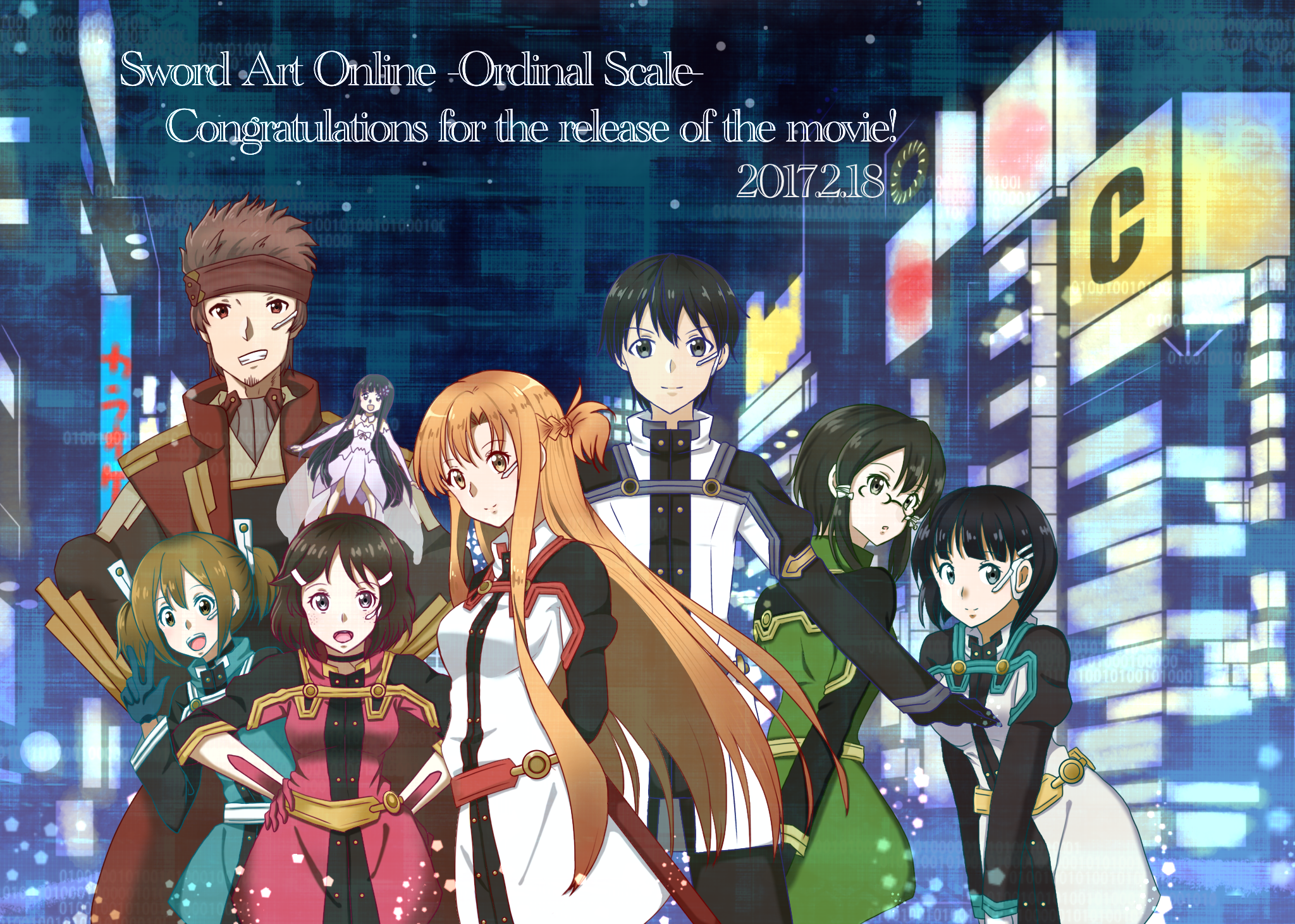 Sword Art Online: Ordinal Scale Characters HD Wallpaper