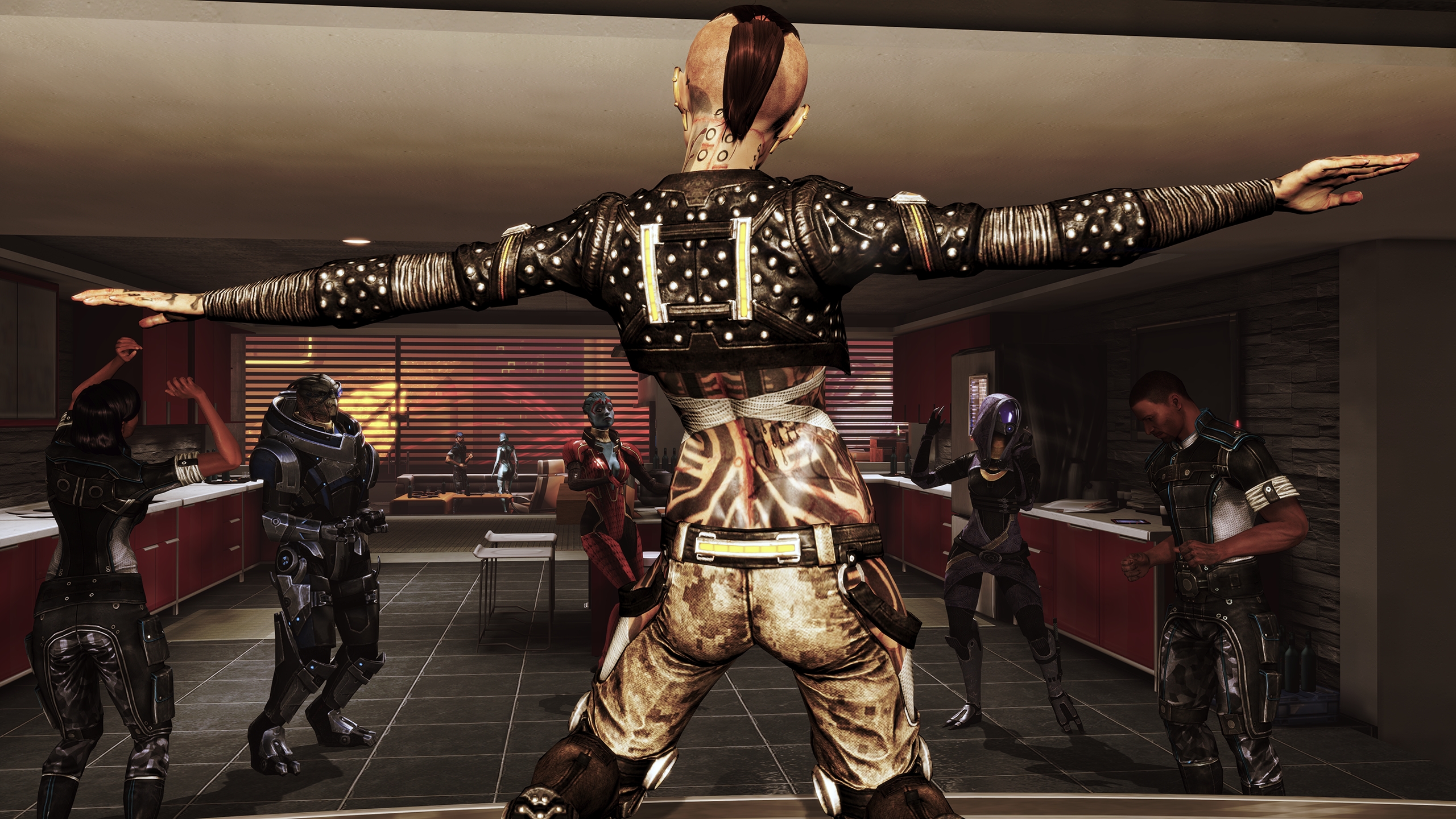 Characters from Mass Effect in a room HD Wallpaper