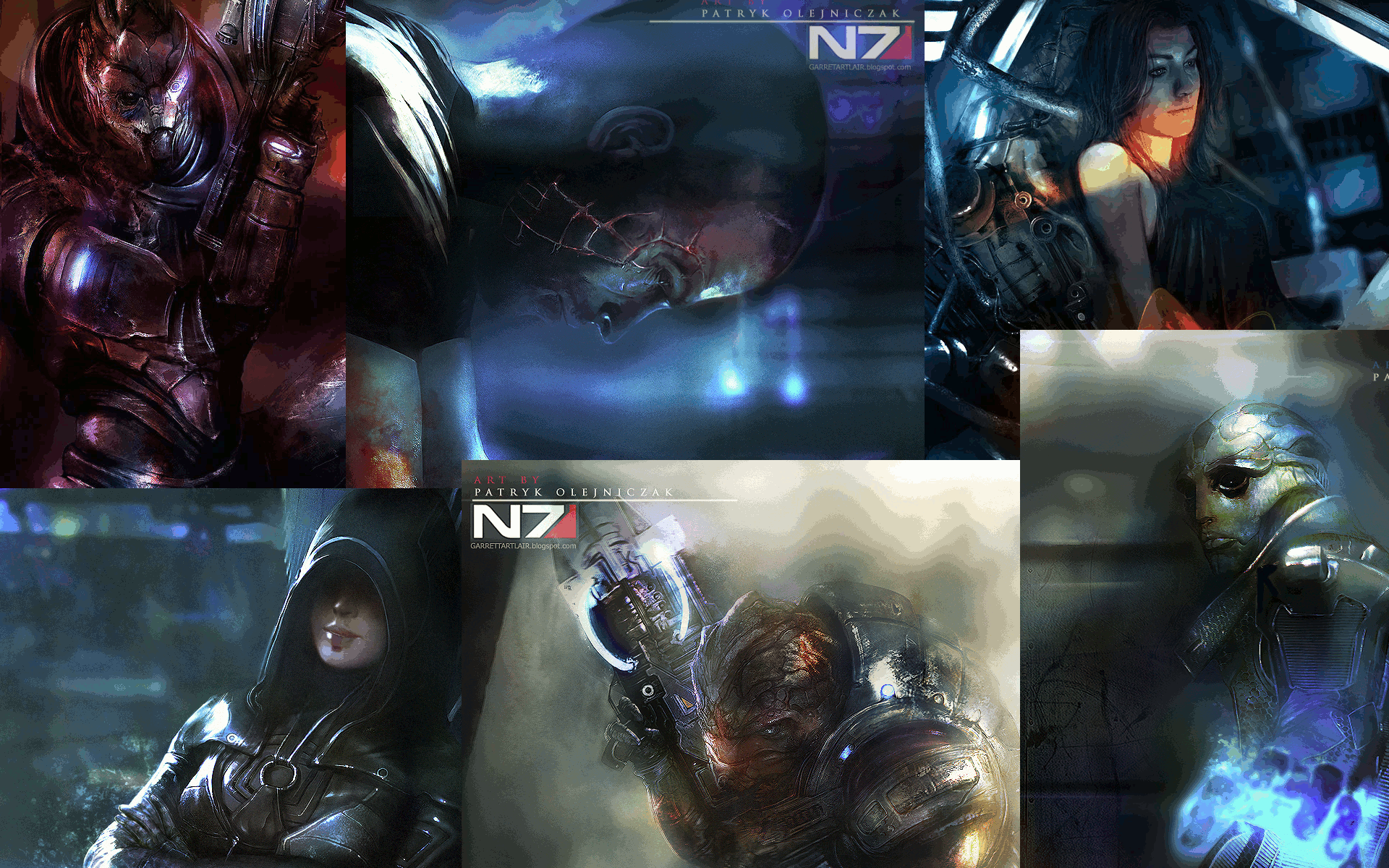 Mass Effect characters collage HD Wallpaper
