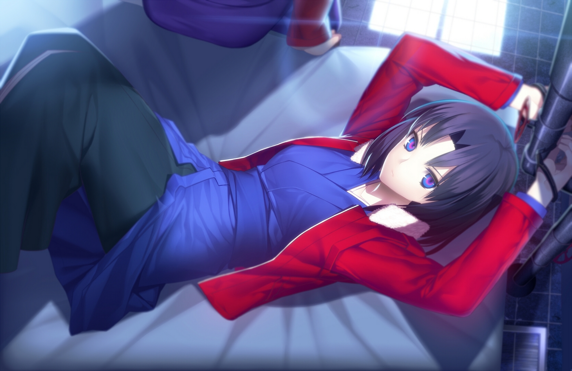 Shiki Ryougi lying down HD Wallpaper
