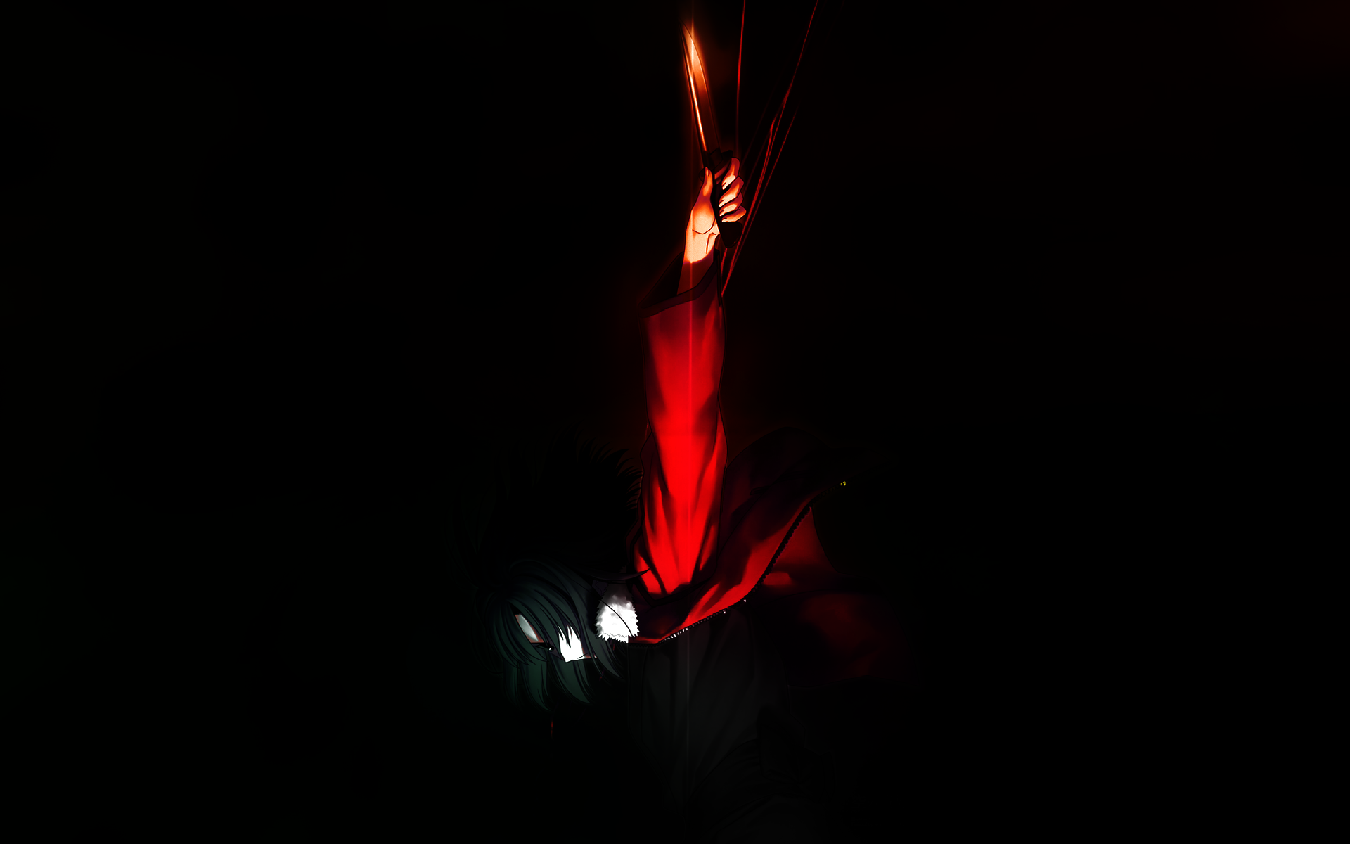 Shiki Ryougi with a knife HD Wallpaper