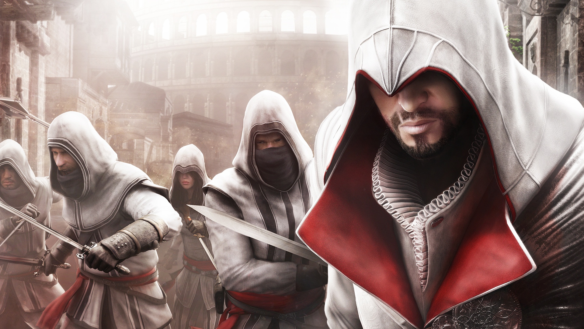 Ezio Auditore da Firenze and Assassins in Rome HD Wallpaper
