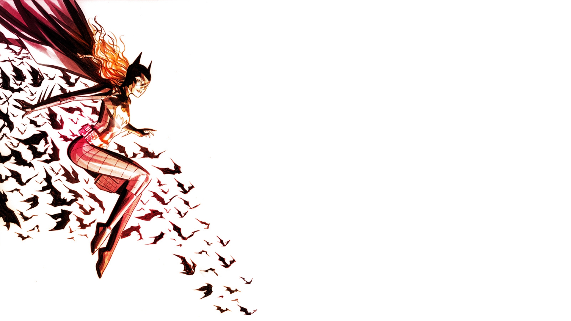 Batwoman surrounded by bats HD Wallpaper