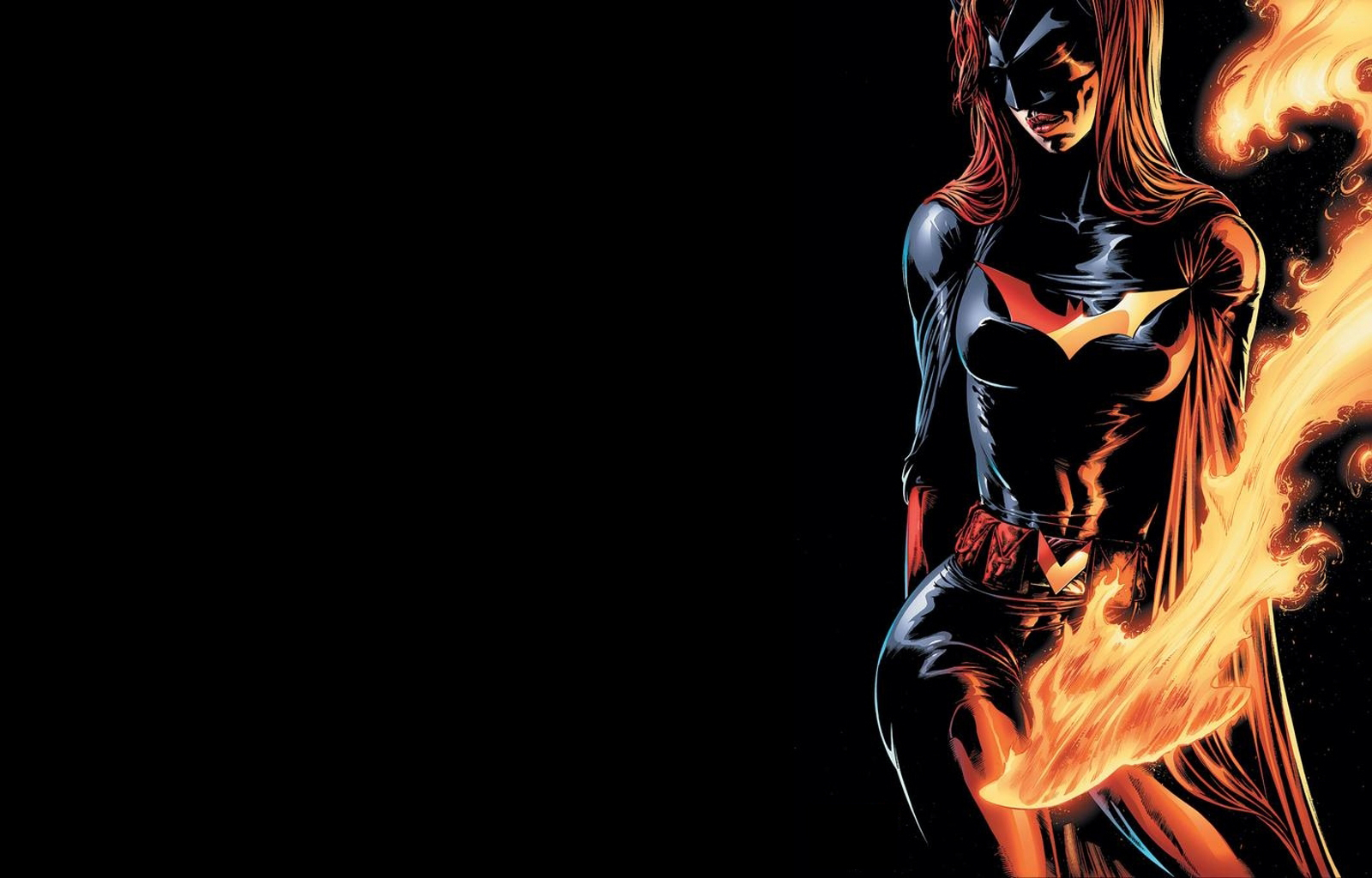 Batwoman with fire HD Wallpaper