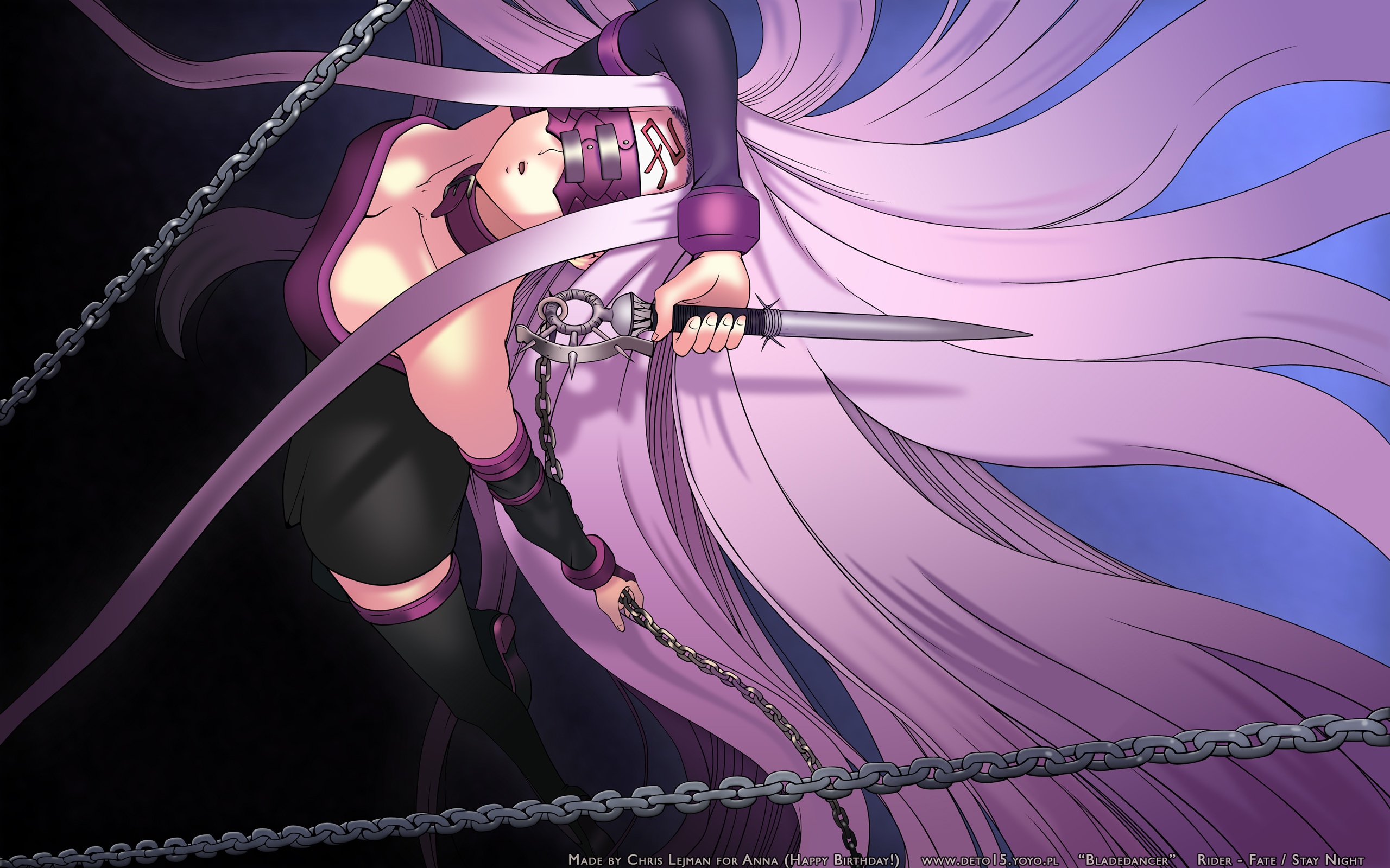 Rider from Fate/stay Night with Chains HD Wallpaper