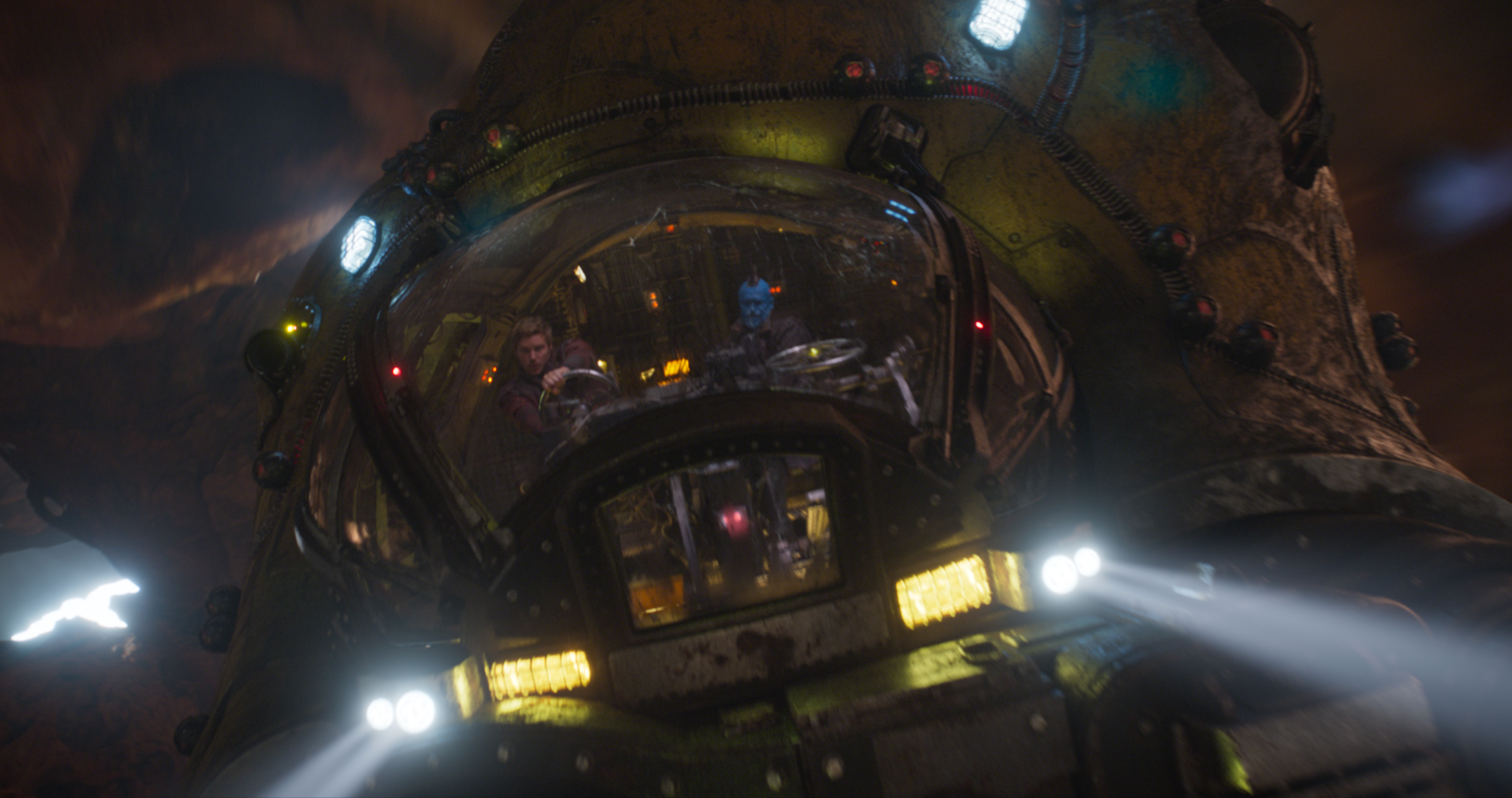 Yondu Udonta and Star-Lord in a spaceship HD Wallpaper