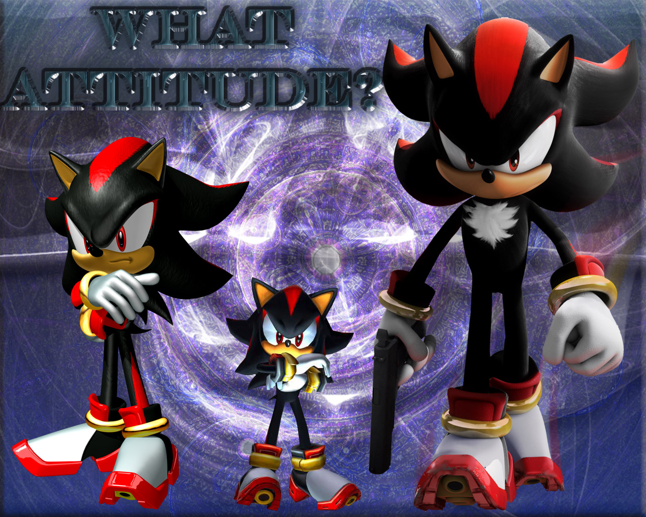 Shadow the Hedgehog with text HD Wallpaper