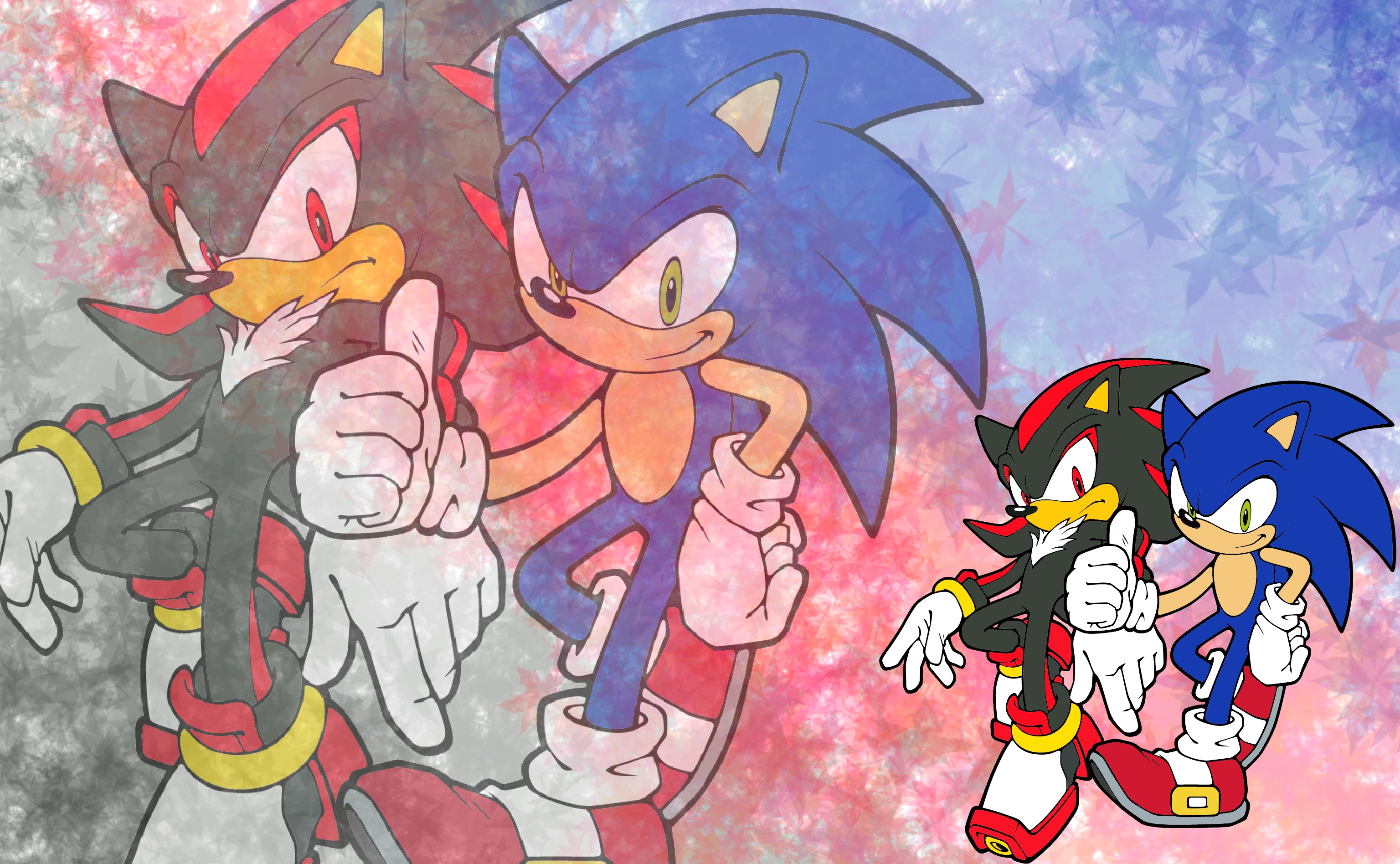 Shadow the Hedgehog and Sonic the Hedgehog HD Wallpaper