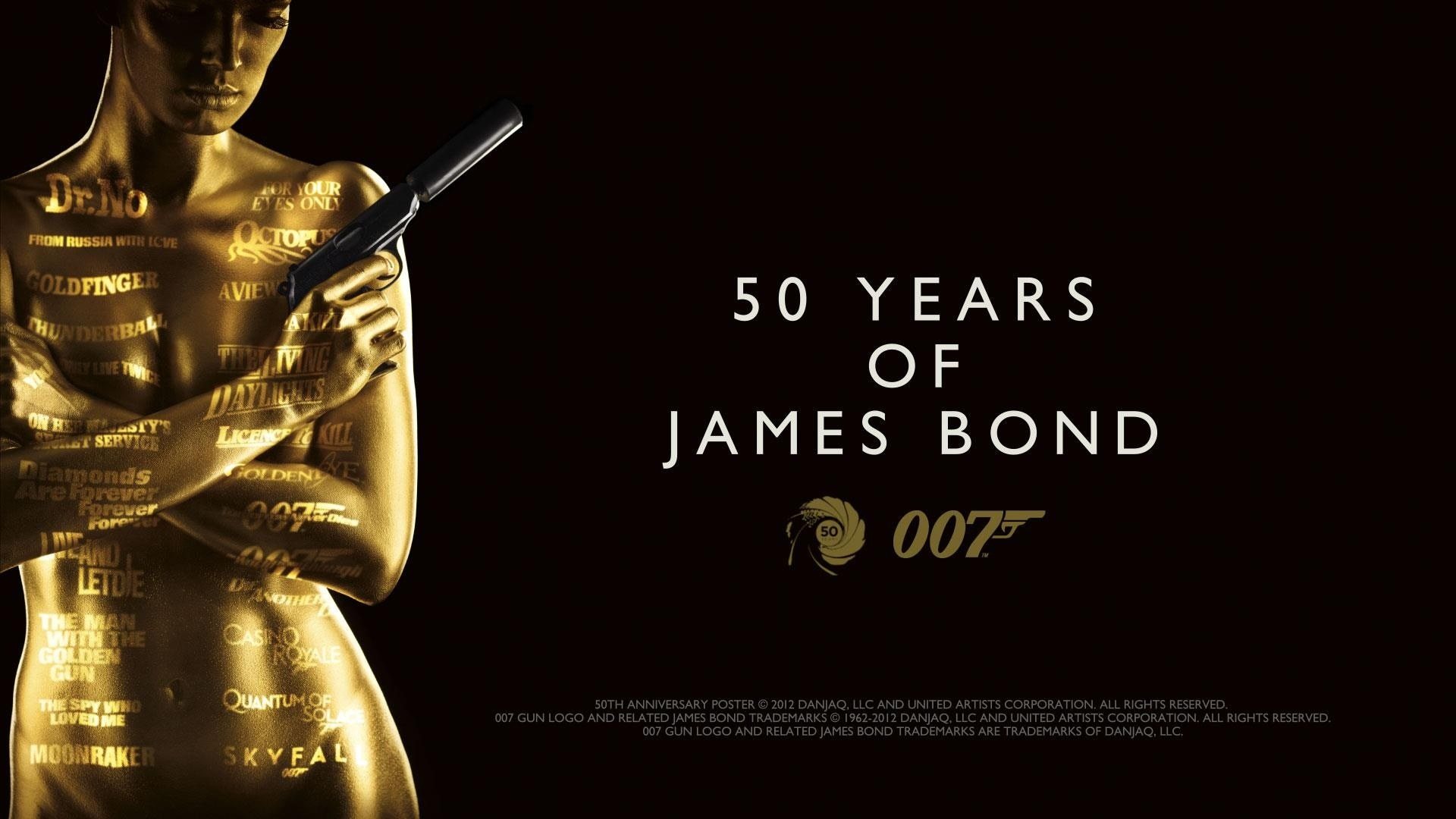 50 Years of James Bond Poster HD Wallpaper