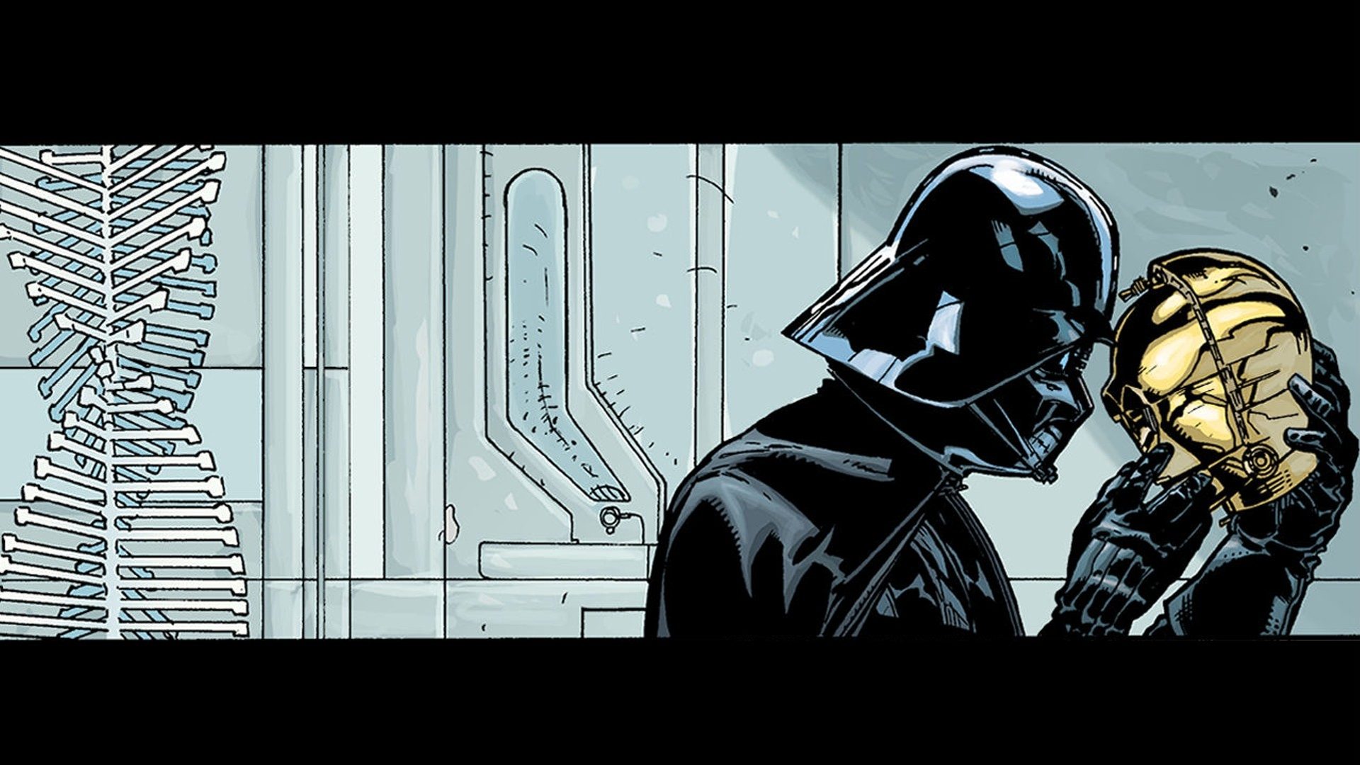 Darth Vader holding C-3PO's head HD Wallpaper