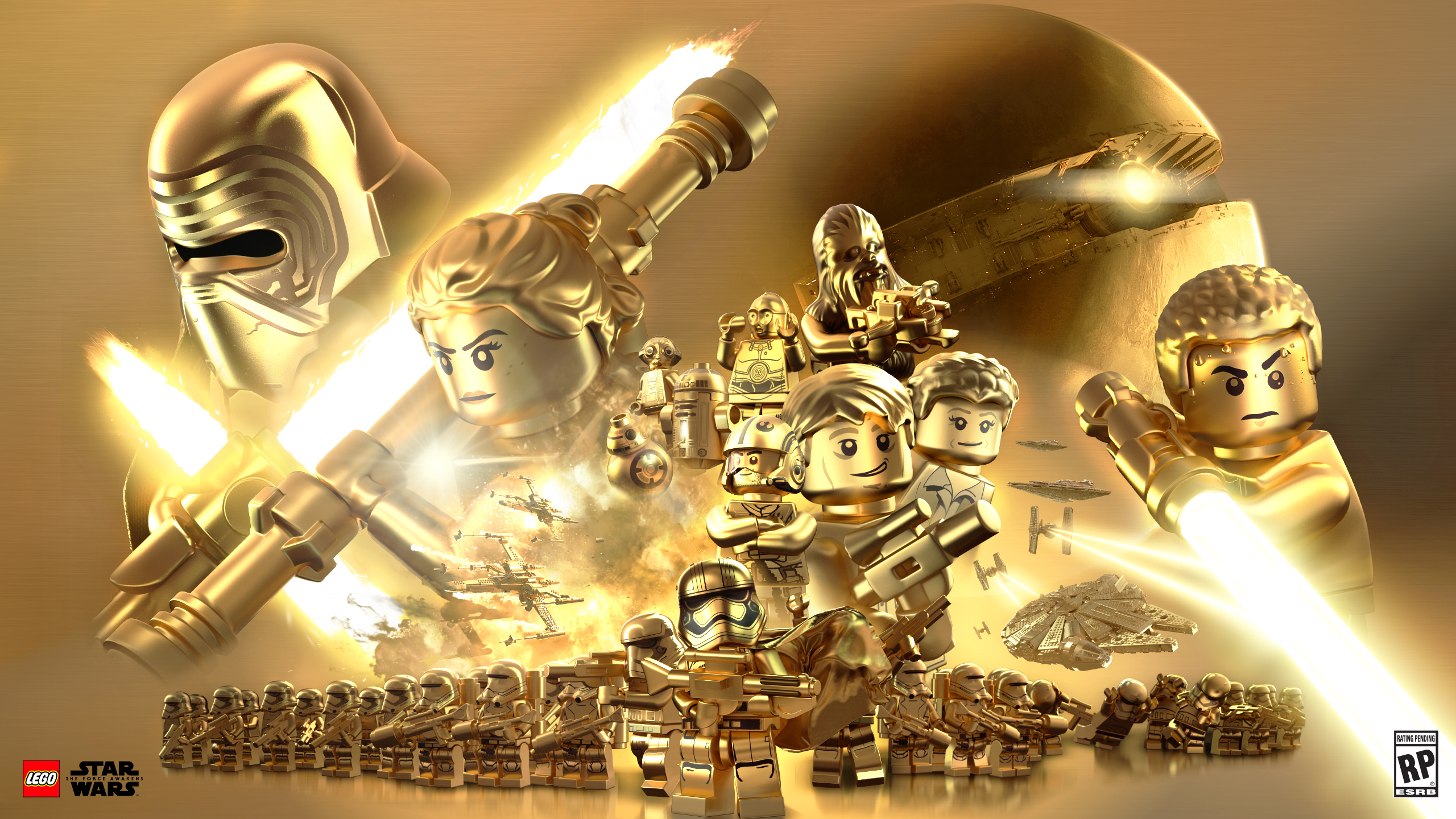 LEGO Star Wars Golden Characters HD Wallpaper