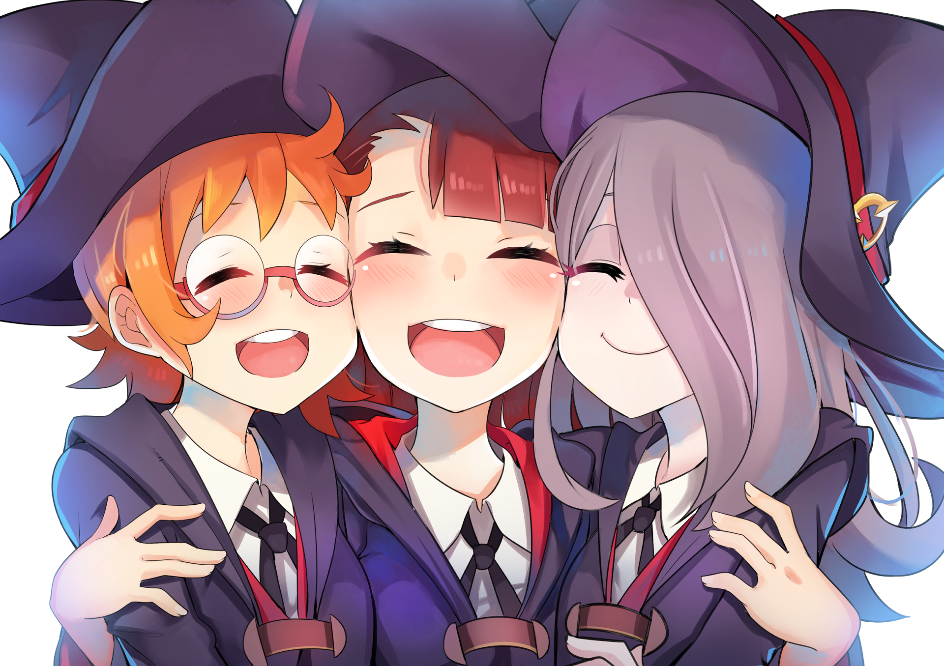 Three witches hugging HD Wallpaper