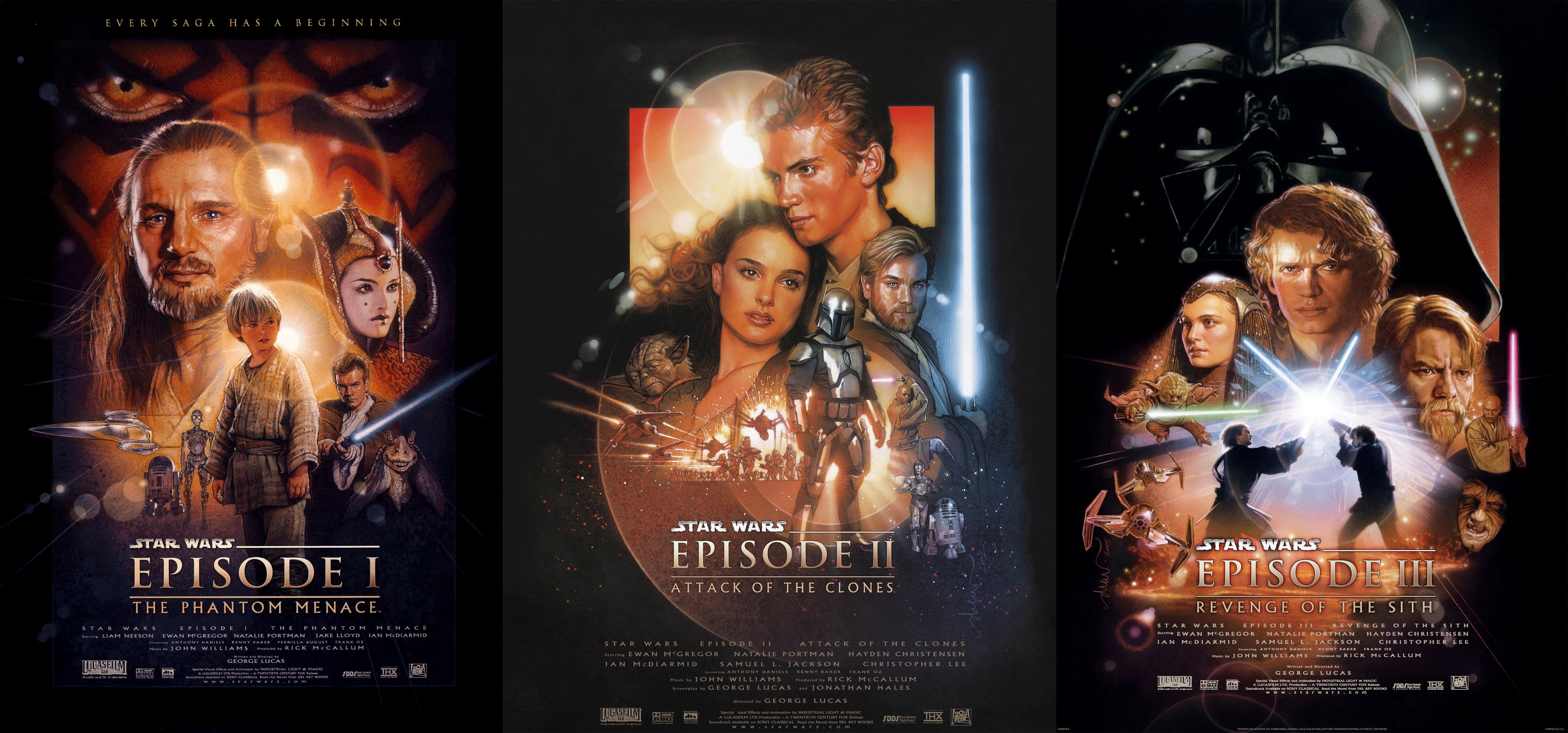 Star Wars Prequel Trilogy Movie Posters HD Wallpaper