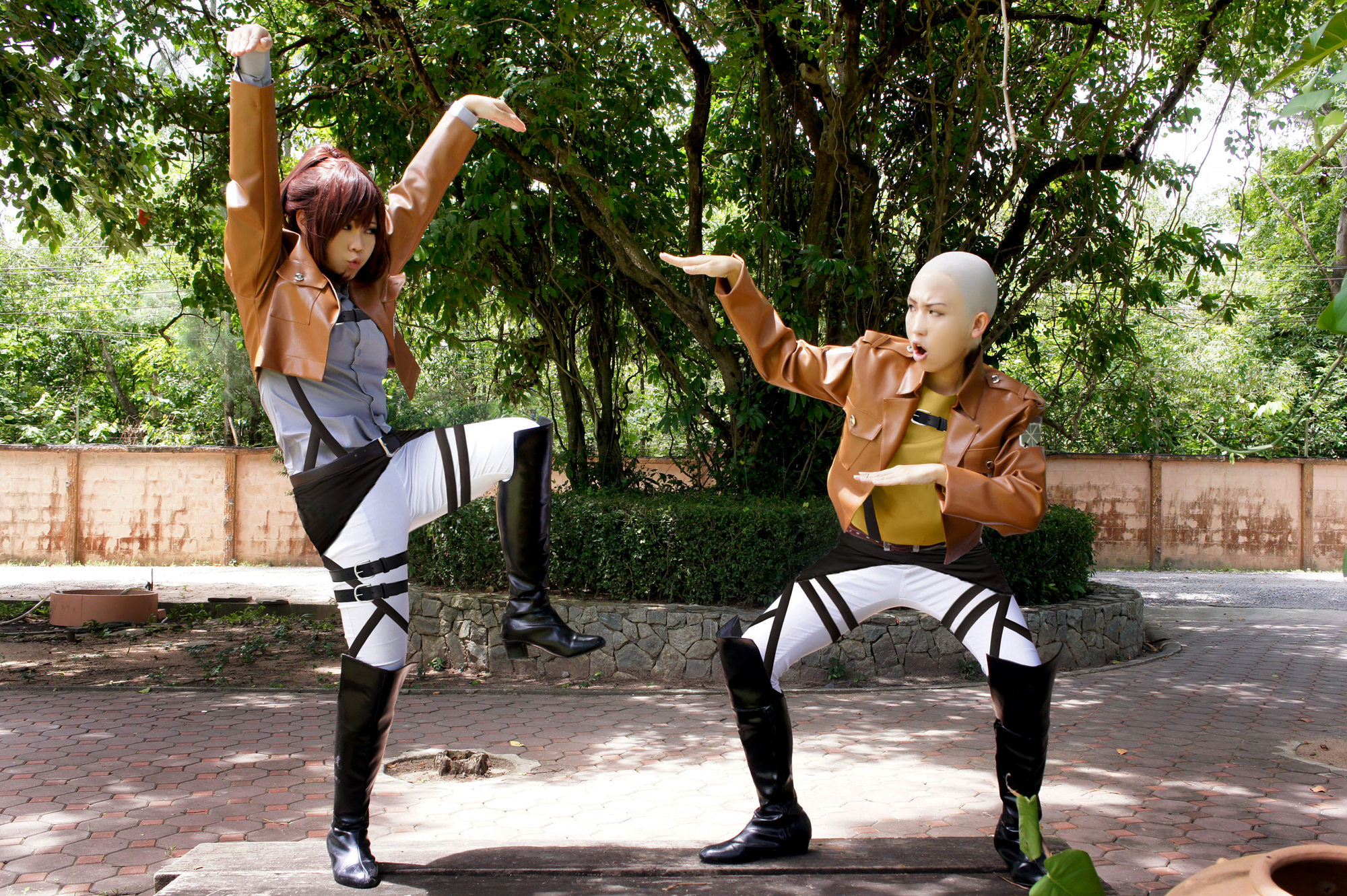 Hange Zoe and Connie Springer from Attack on Titan HD Wallpaper
