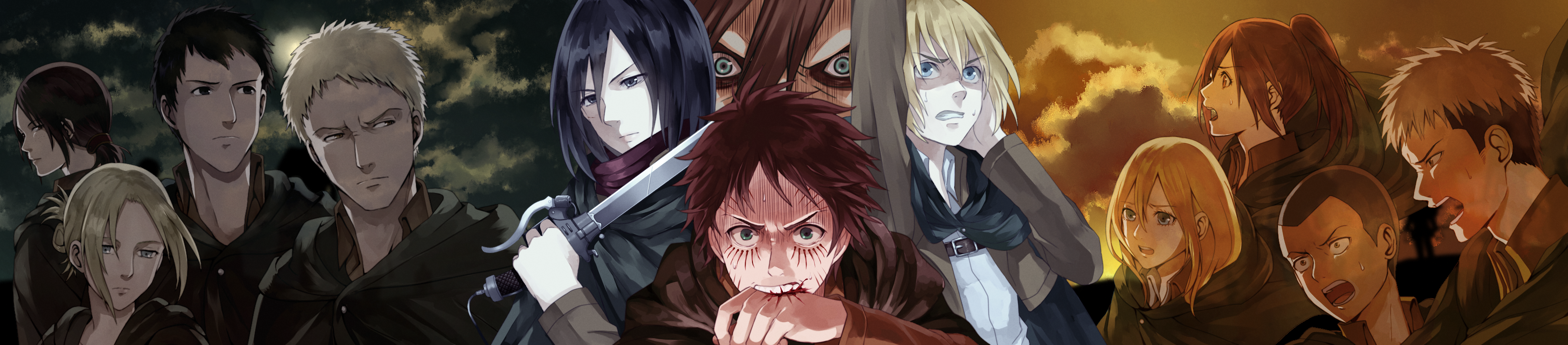 Attack on Titan characters HD Wallpaper