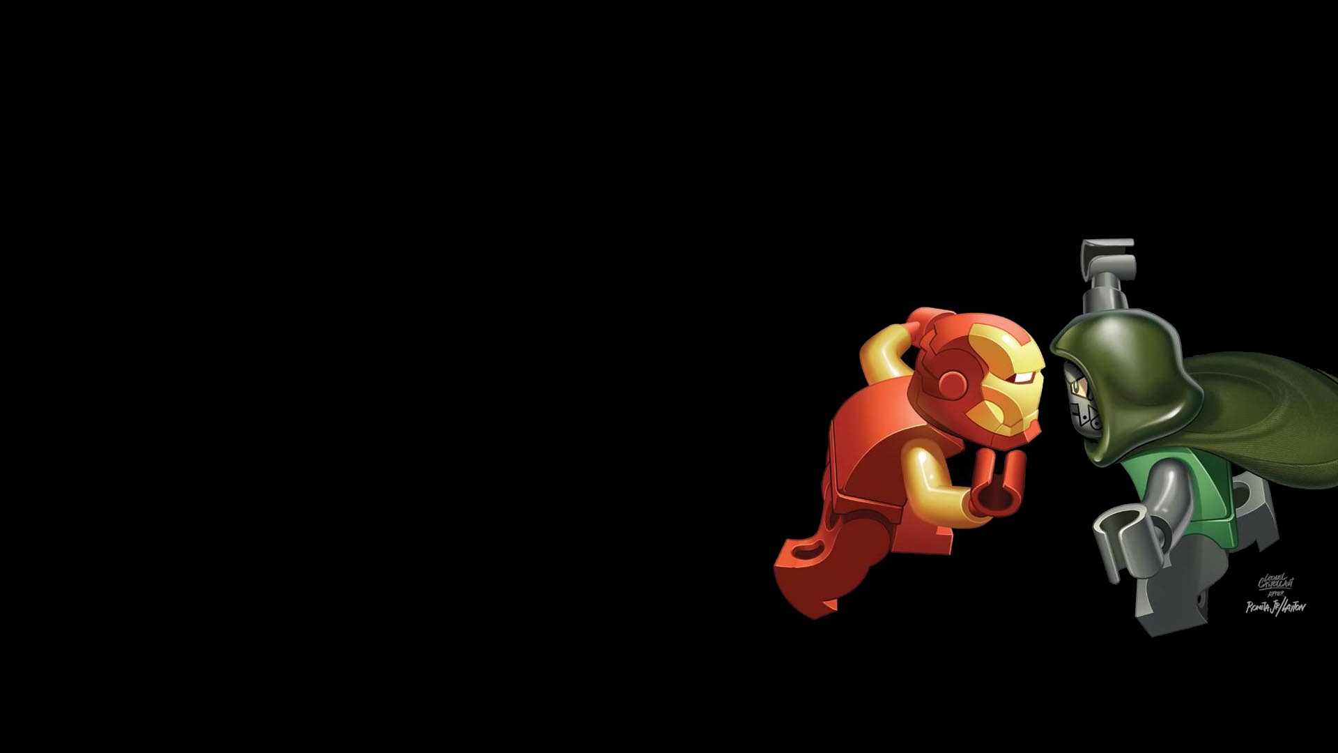 Iron Man vs Doctor Doom Lego HD Wallpaper
